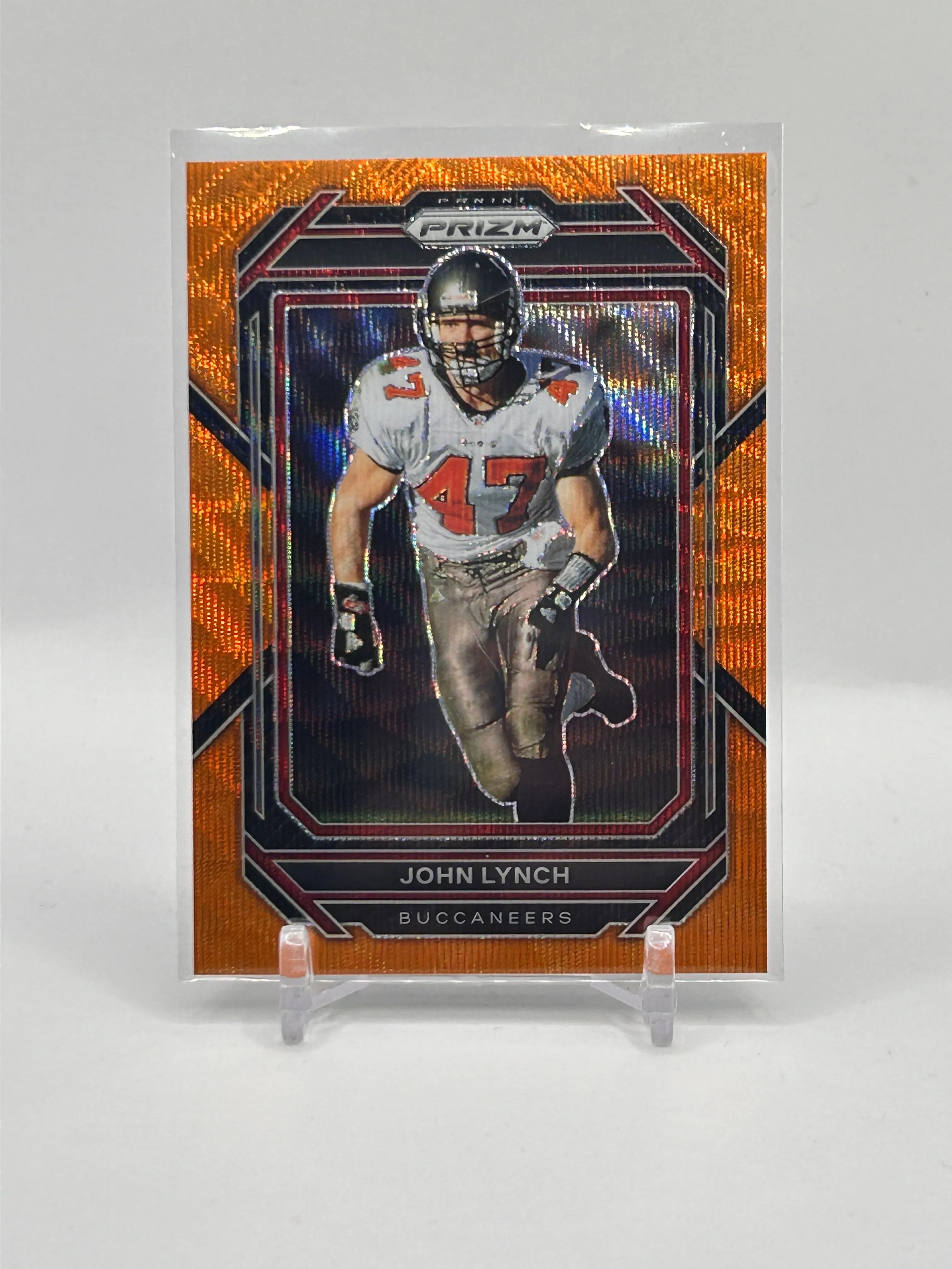 Product image for 2022 Prizm Football • John Lynch Orange Wave /60