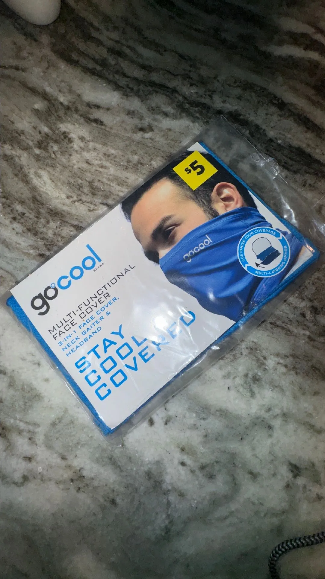 Product image for Blue neck gaiter stay cool- great for mowing / landscape work