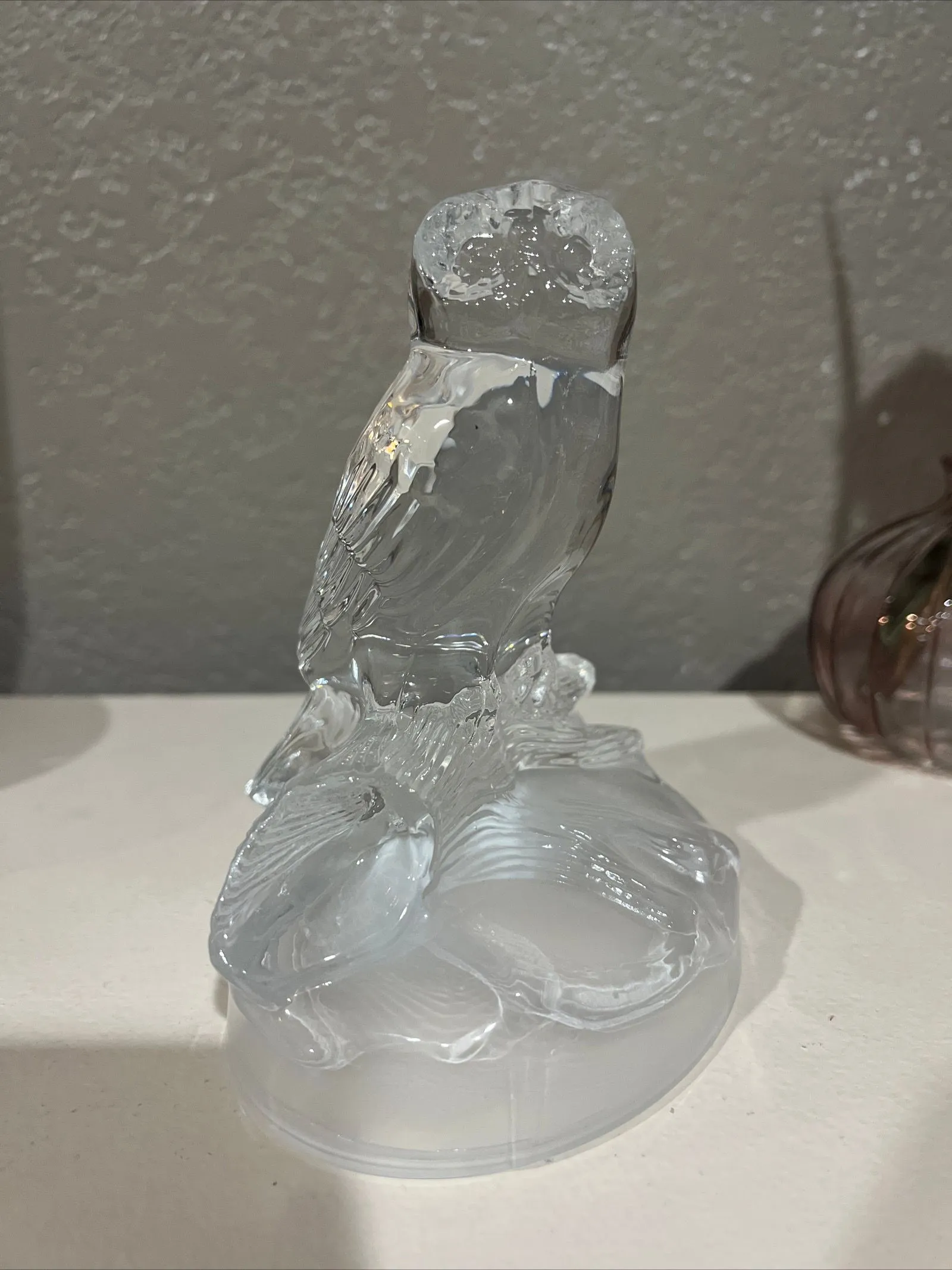 Product image for Glass owl on perch
