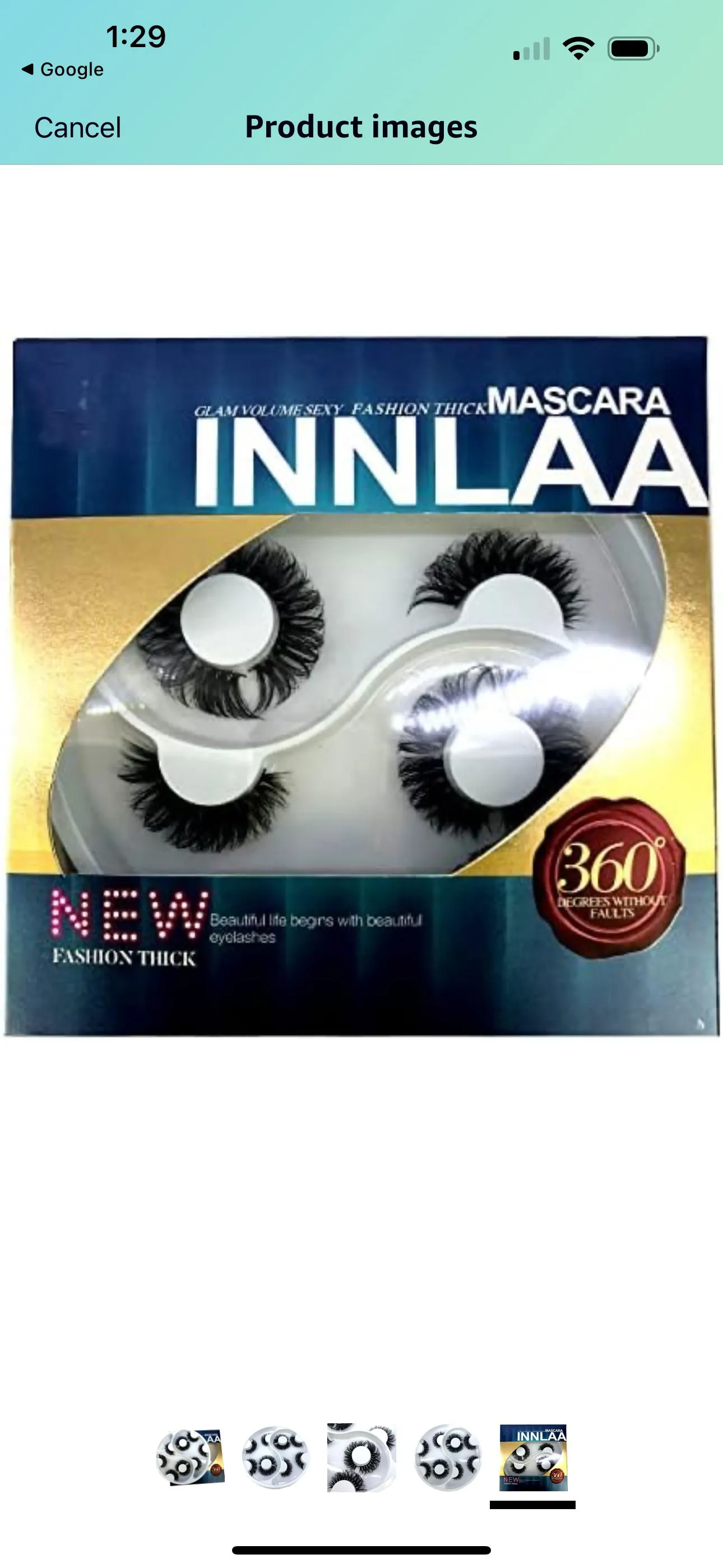 Product image for 3D Faux Mink Hair Cross False Eyelashes 5 Pairs Long Eye Lashes