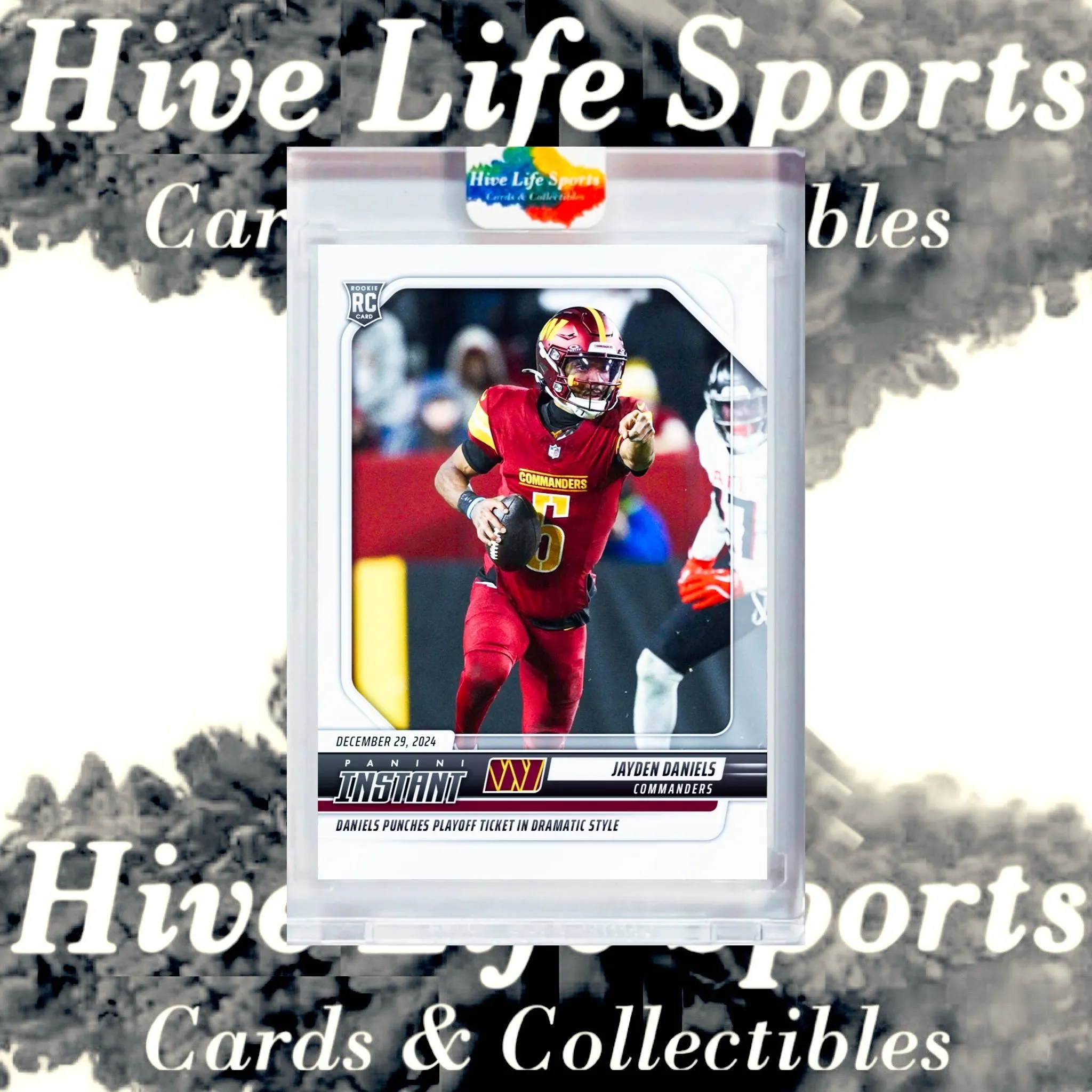 Product image for Jayden Daniels 2024 Panini Instant NFL RC /1277 #239 Commanders w/ HLS One Touch