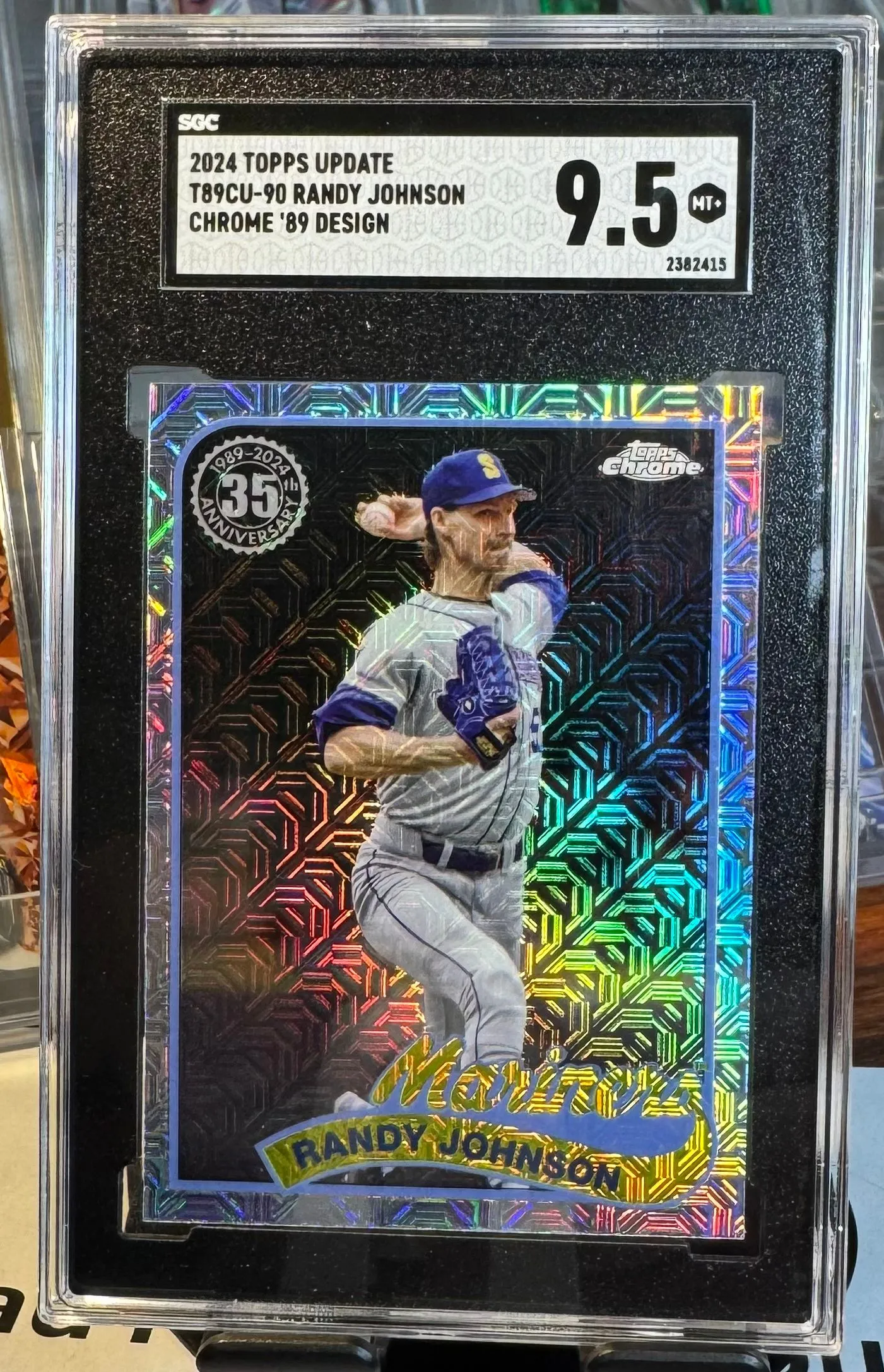 Product image for 2024 Topps Update Randy Johnson SGC Chrome '89 Design 9.5