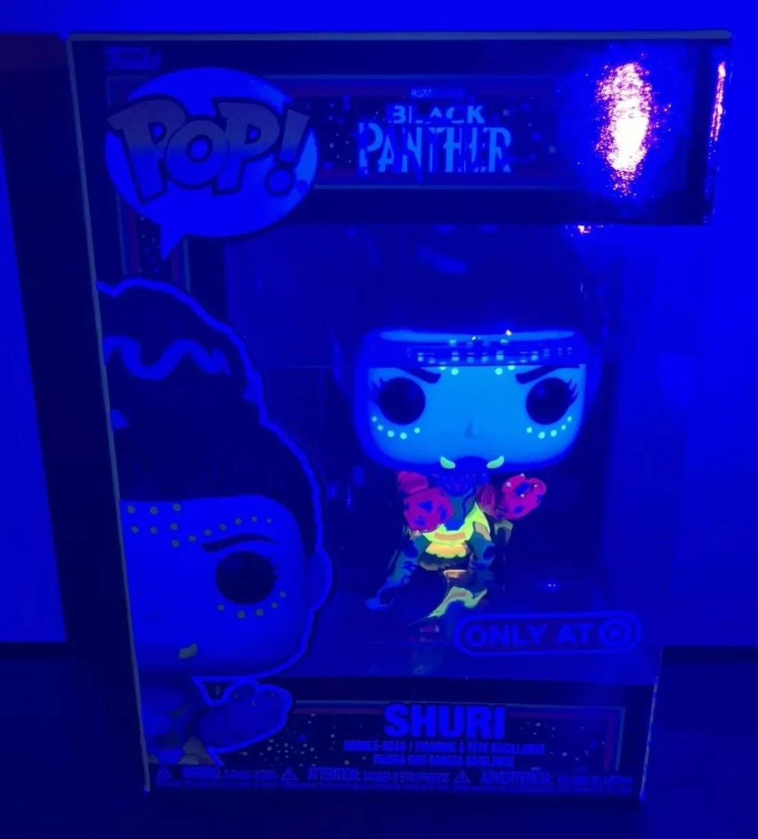 Product image for Funko Pop! Marvel Black Panther Blacklight SHURI #276 Target Exclusive