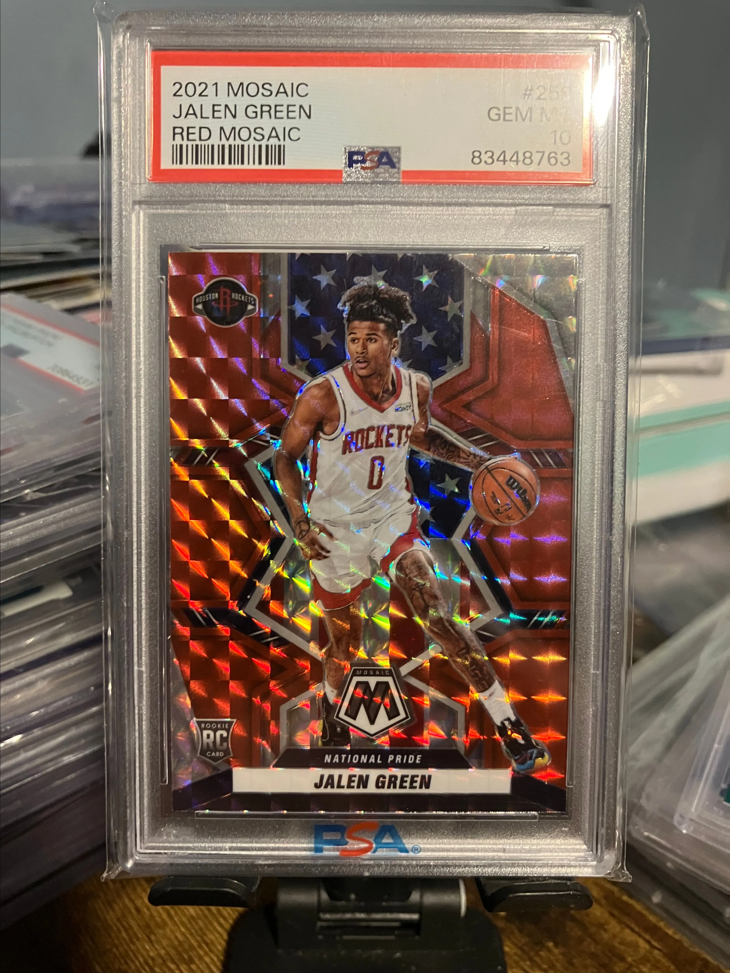 Product image for Jalen green red mosaic rookie psa 10