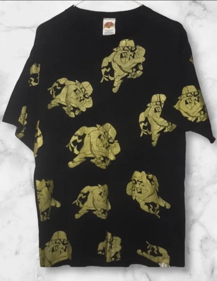 Product image for Vintage Tasmanian Devil - Looney Tunes AOP Bling T-Shirt
