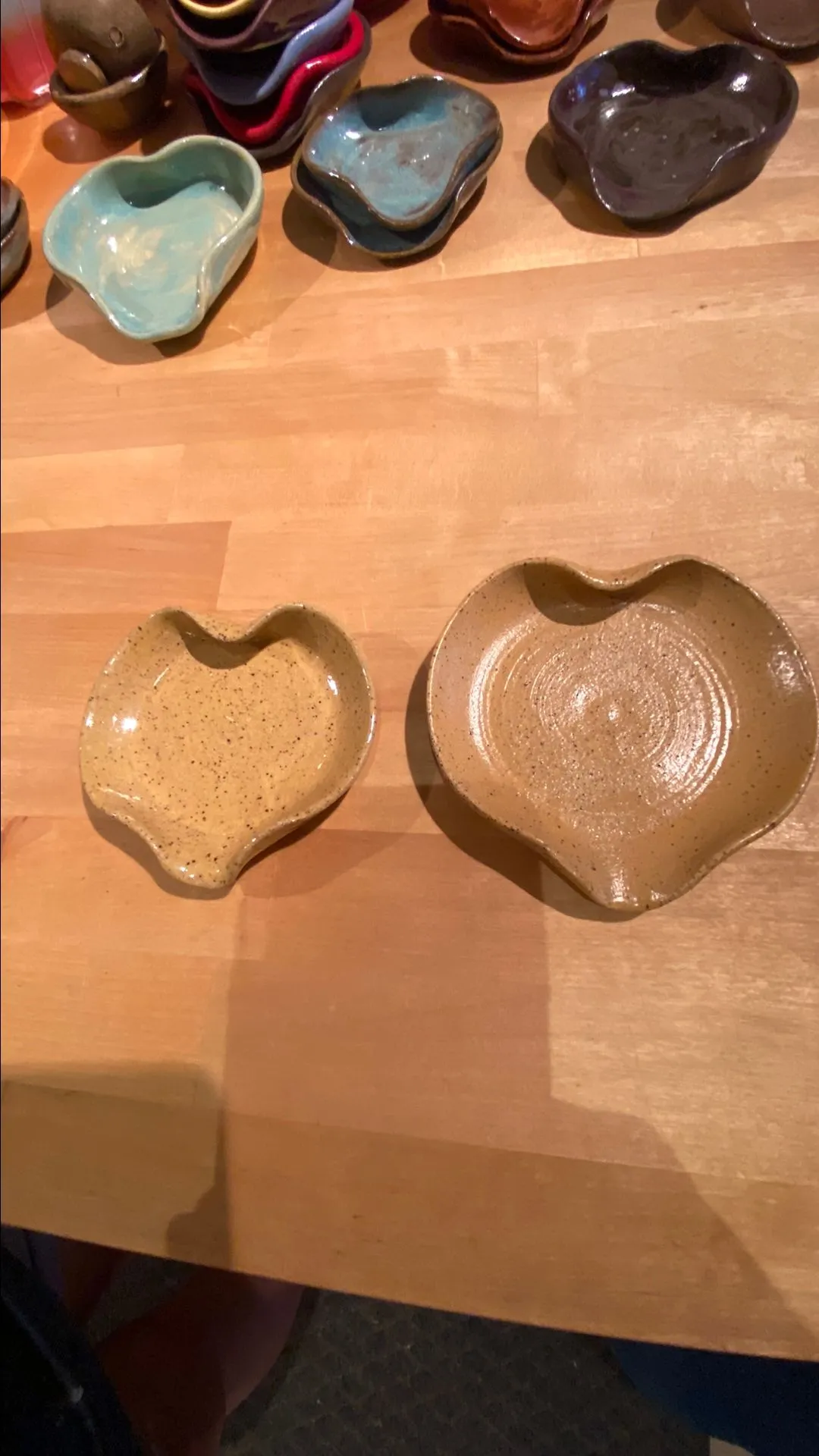 Product image for Speckled Yellow Whatnot Valet Ring Dishes Set of 2