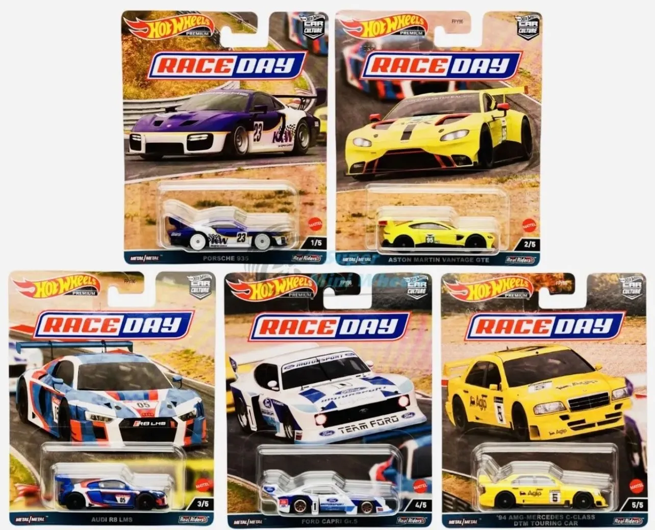 Product image for 2023 Hotwheels Premium Race Day Set of 5!!