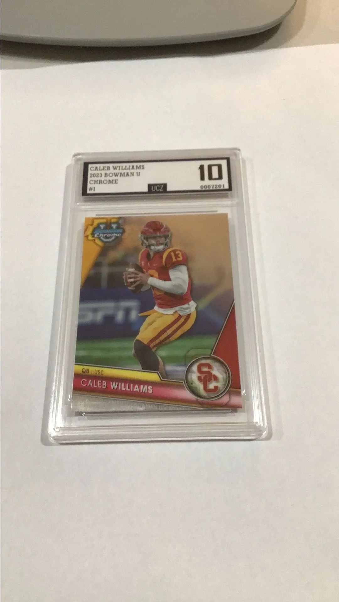Product image for Caleb Williams 2023 Rookie Bowman U Chrome #1 UCZ Grade 10