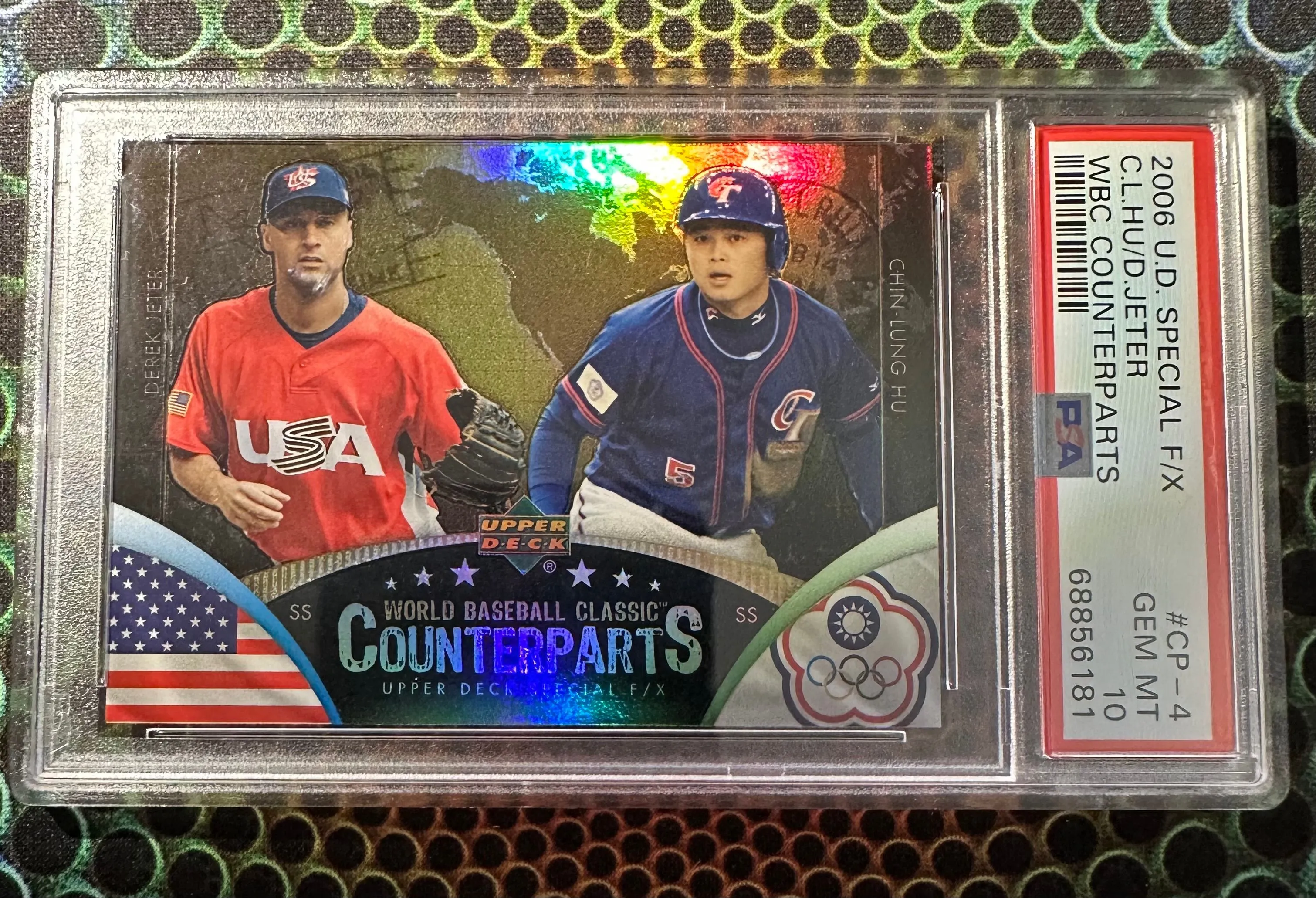 Product image for 2006 U.D. SPECIAL F/X C.L.HU/ D.JETER WBC COUNTERPARTS PSA 10