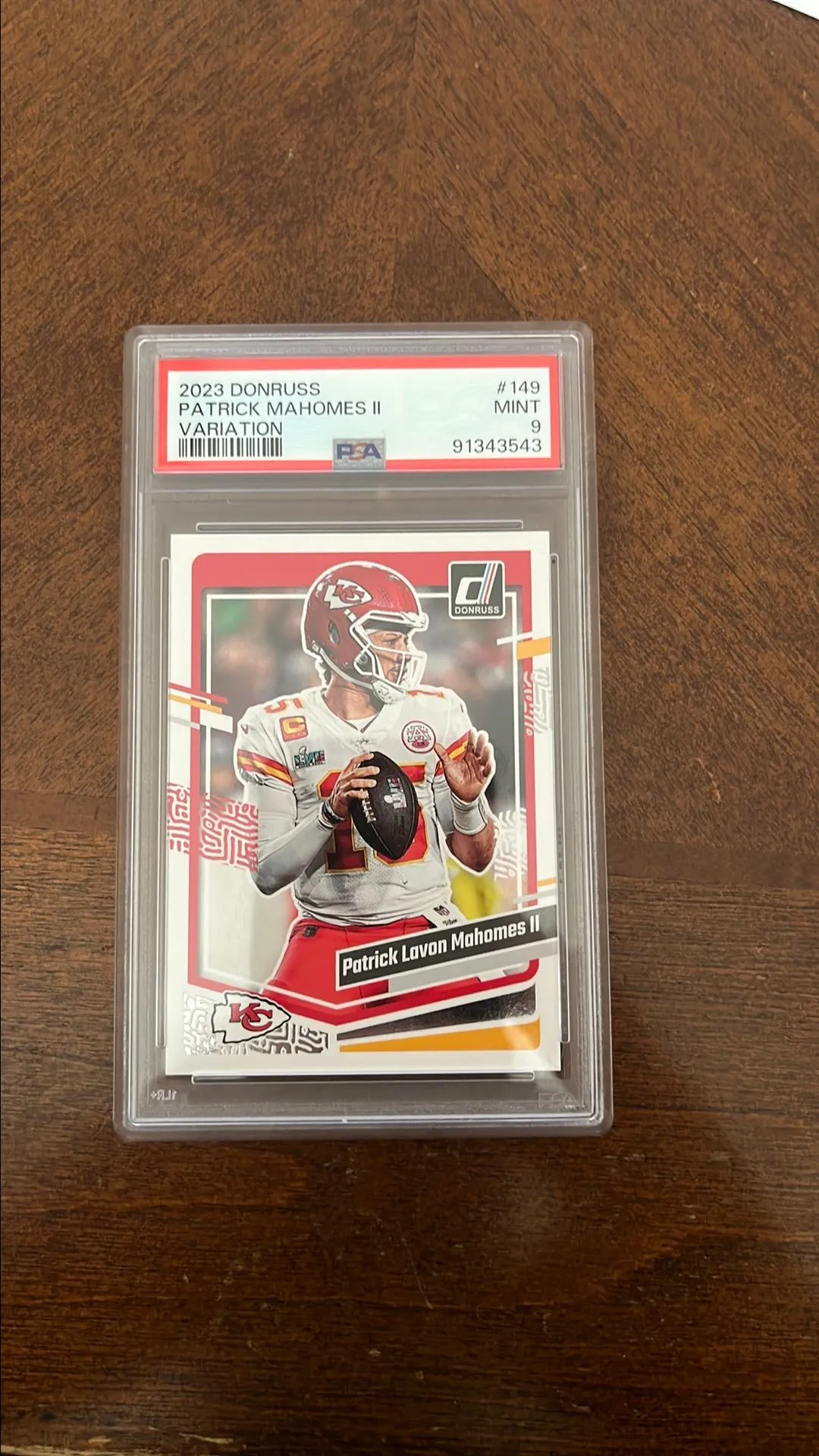 Product image for 2023 Donruss Patrick Mahomes Full Name SSP