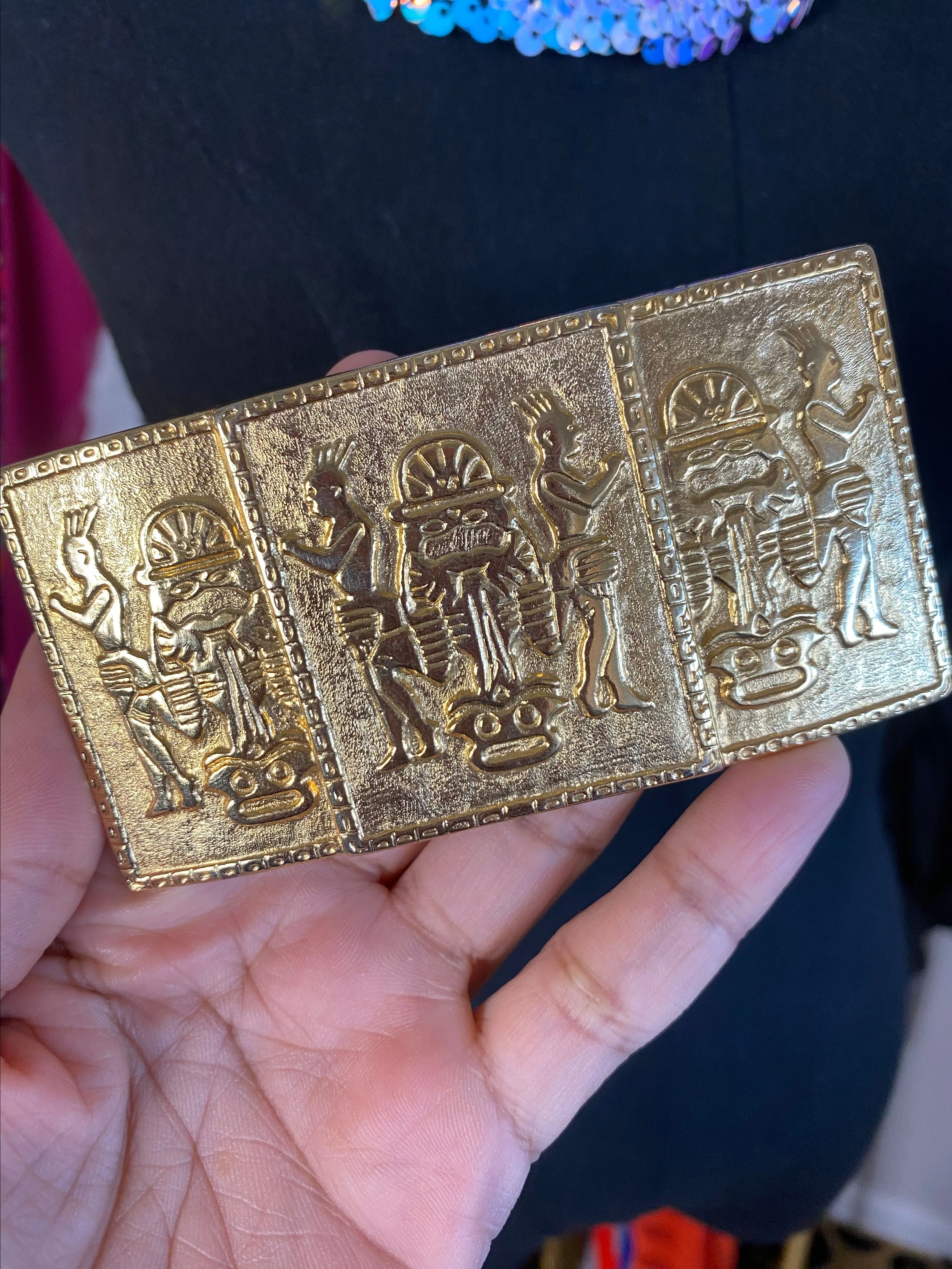 Product image for Vintage Signed Nan Lewis Goldtone Buckle