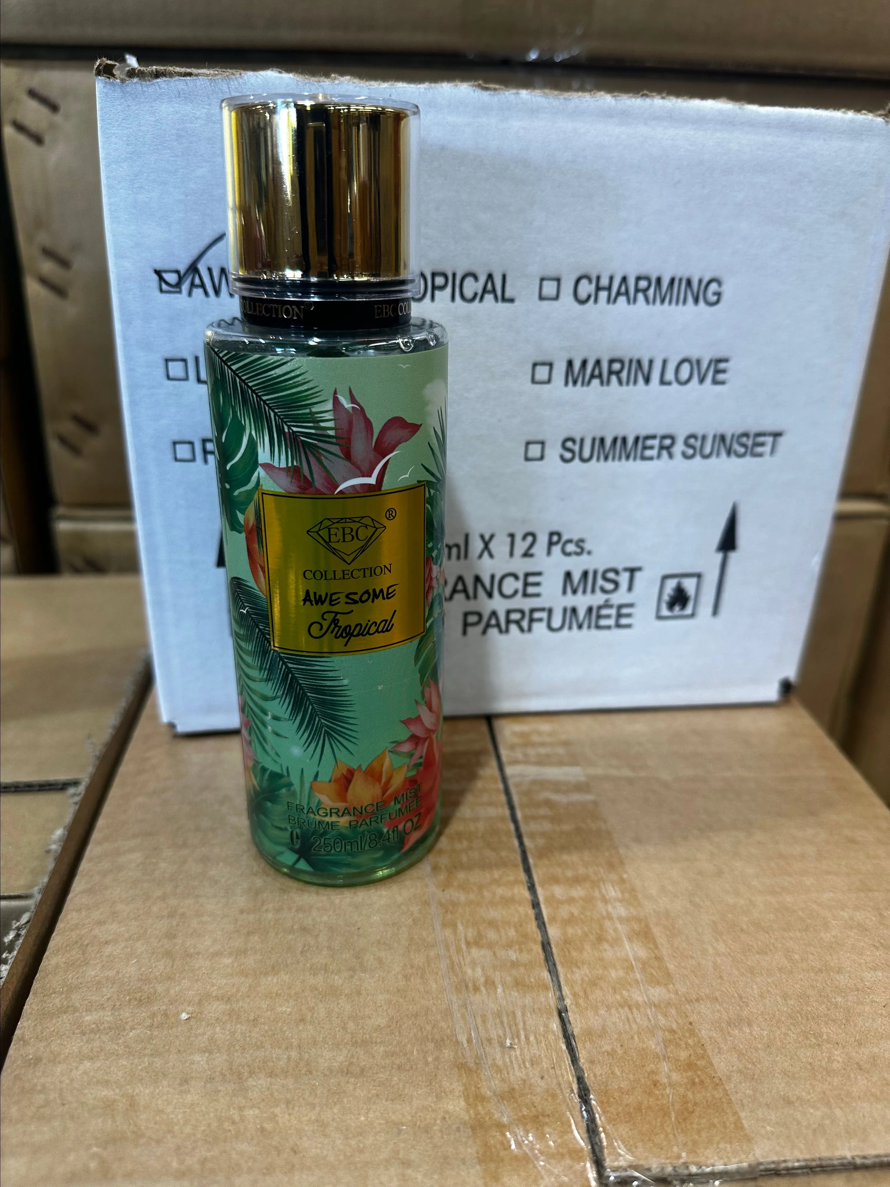 Product image for 200ml fragrance mist with a tropical scent. Smells great