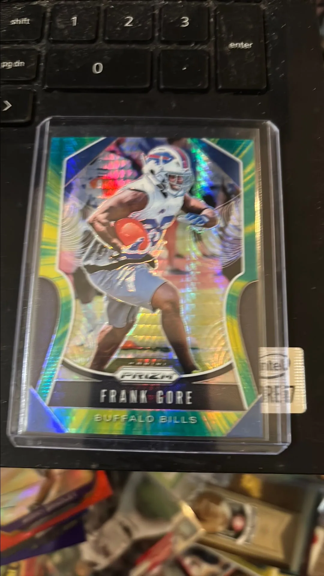Product image for Frank Gore 2019 Prizm Green yellow /175 Bills