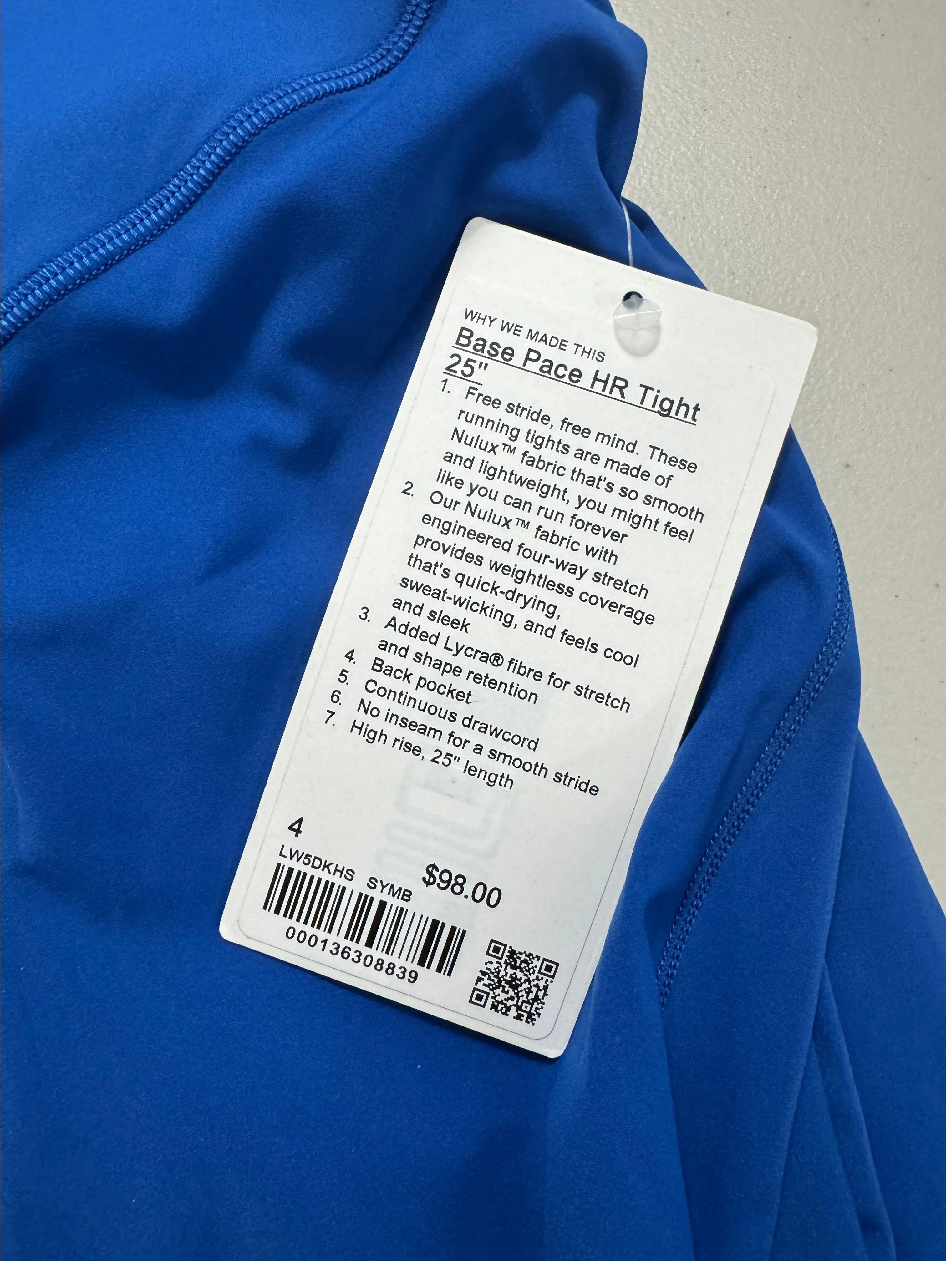 Product image for Lululemon Base Pace High rise tight "25 $ 98