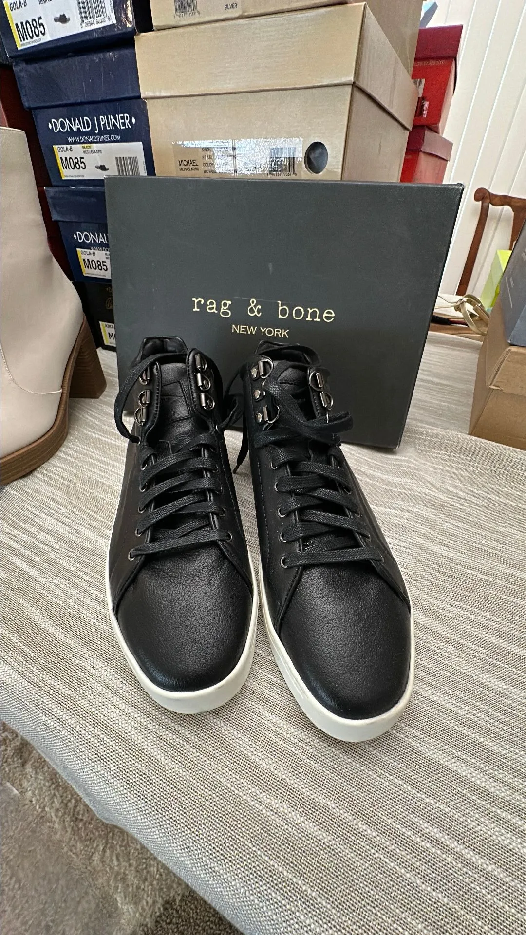 Product image for Rag and bone New York black tennis shoes. Size 9