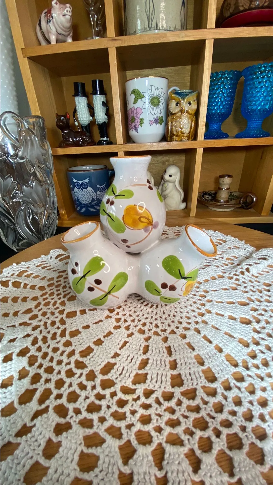 Product image for Hand painted Italian bud/prop vase.