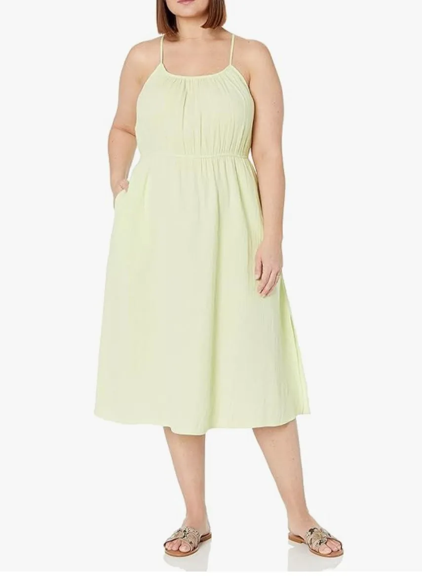 Product image for The Drop Women's Octavia Gauze Strappy Loose Fit Midi Dress