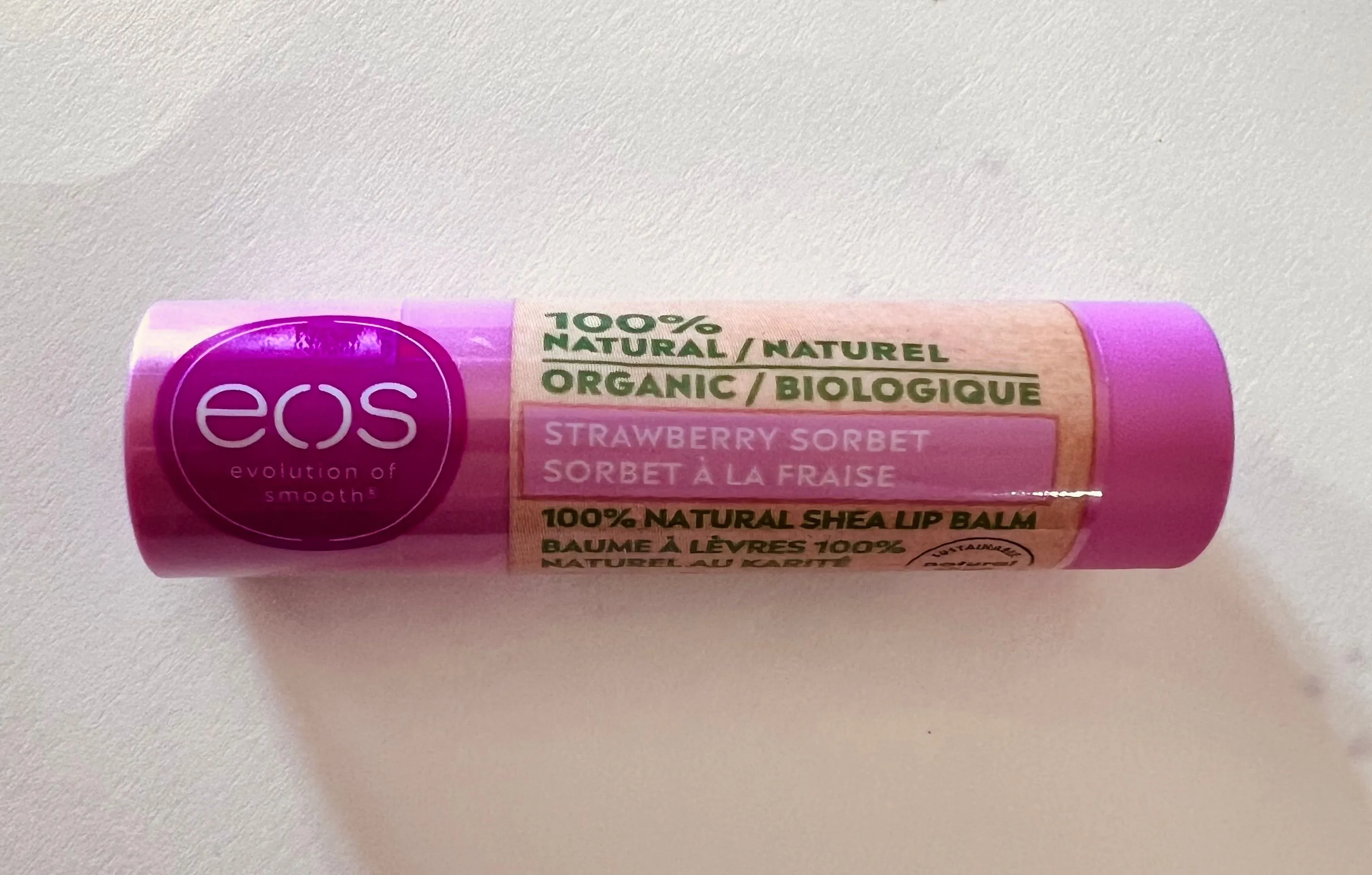 Eos Strawberry Sorbet Lip Balm 0.14oz, image size:3024x1928