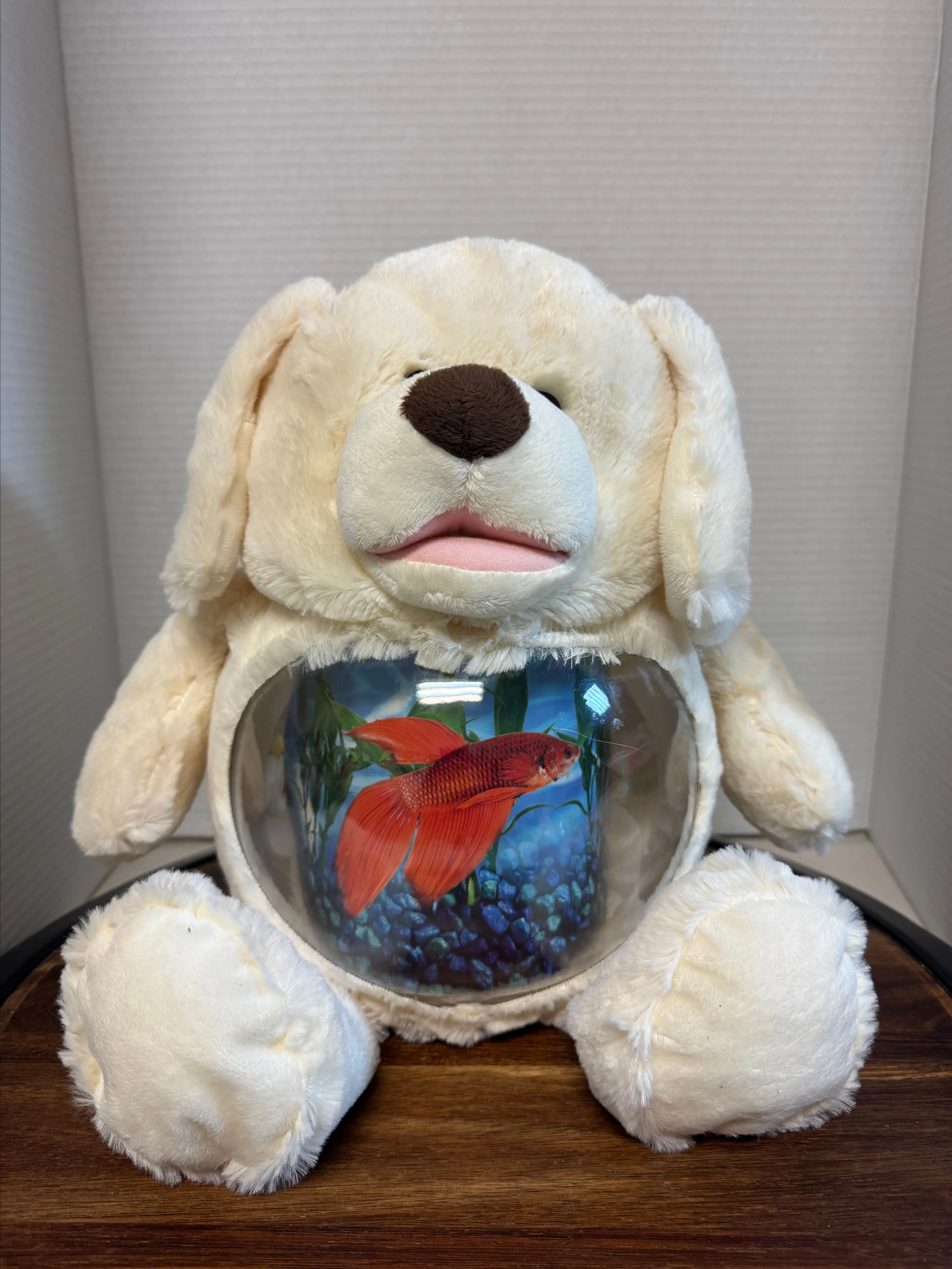 Product image for Teddy Tank plush puppy fish tank