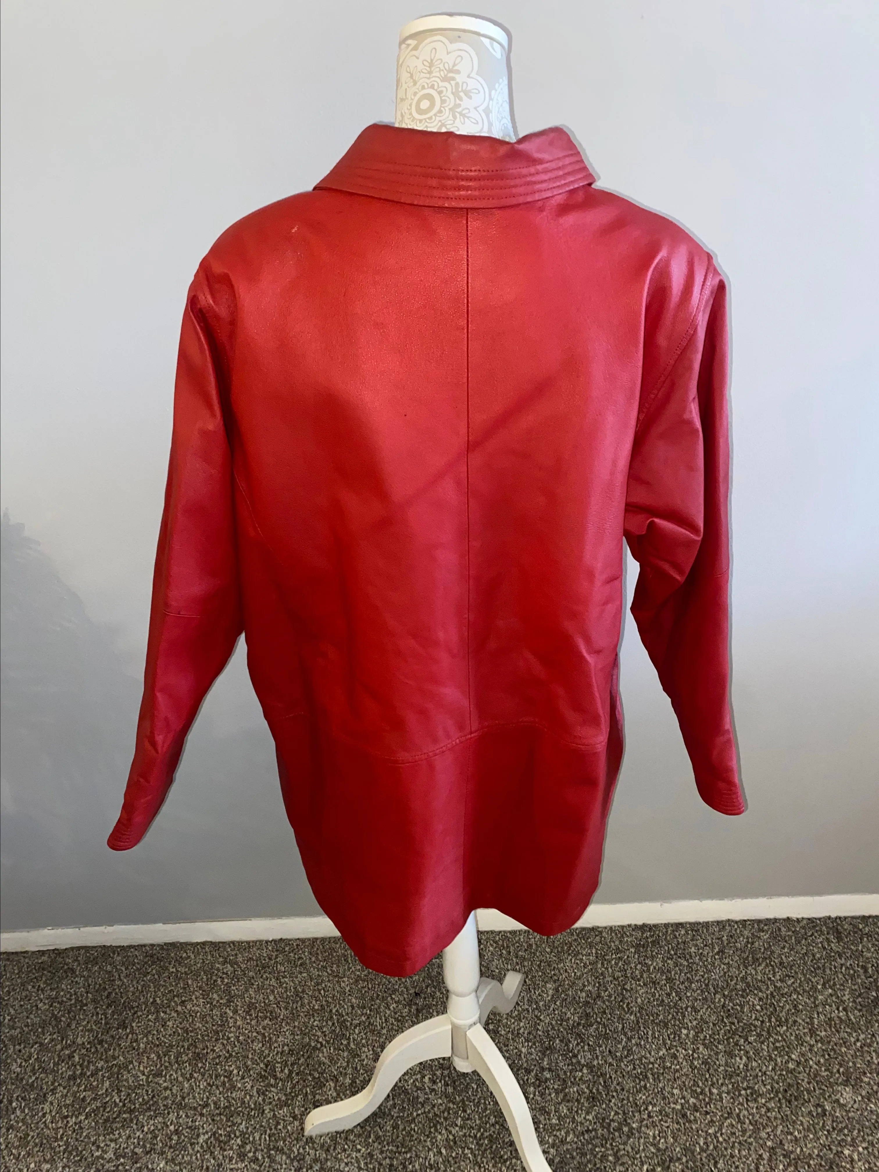 Product image for Venezia Red Leather Jacket