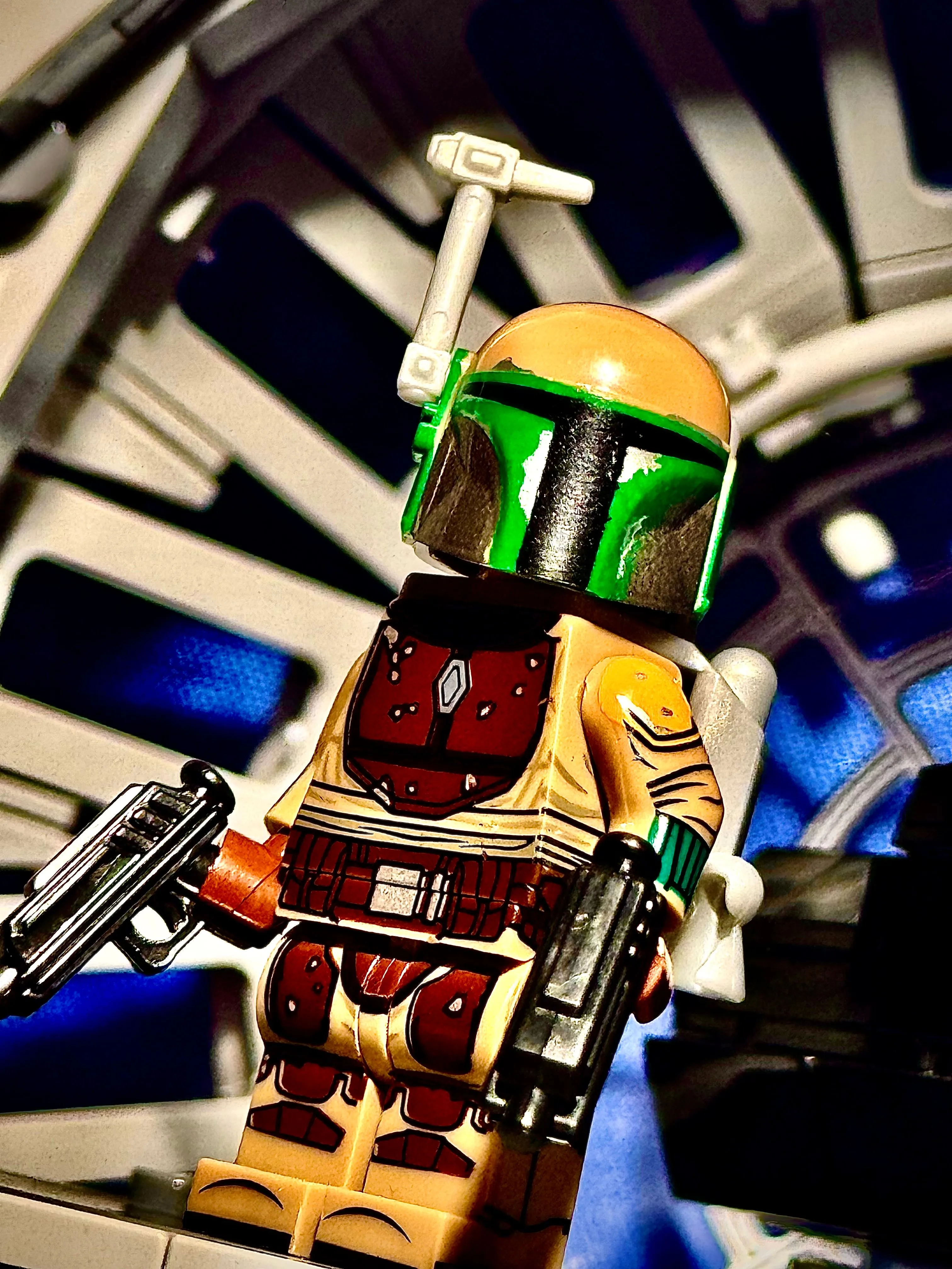 Product image for Green and Tan Painted Mandalorian Warrior (Custom)