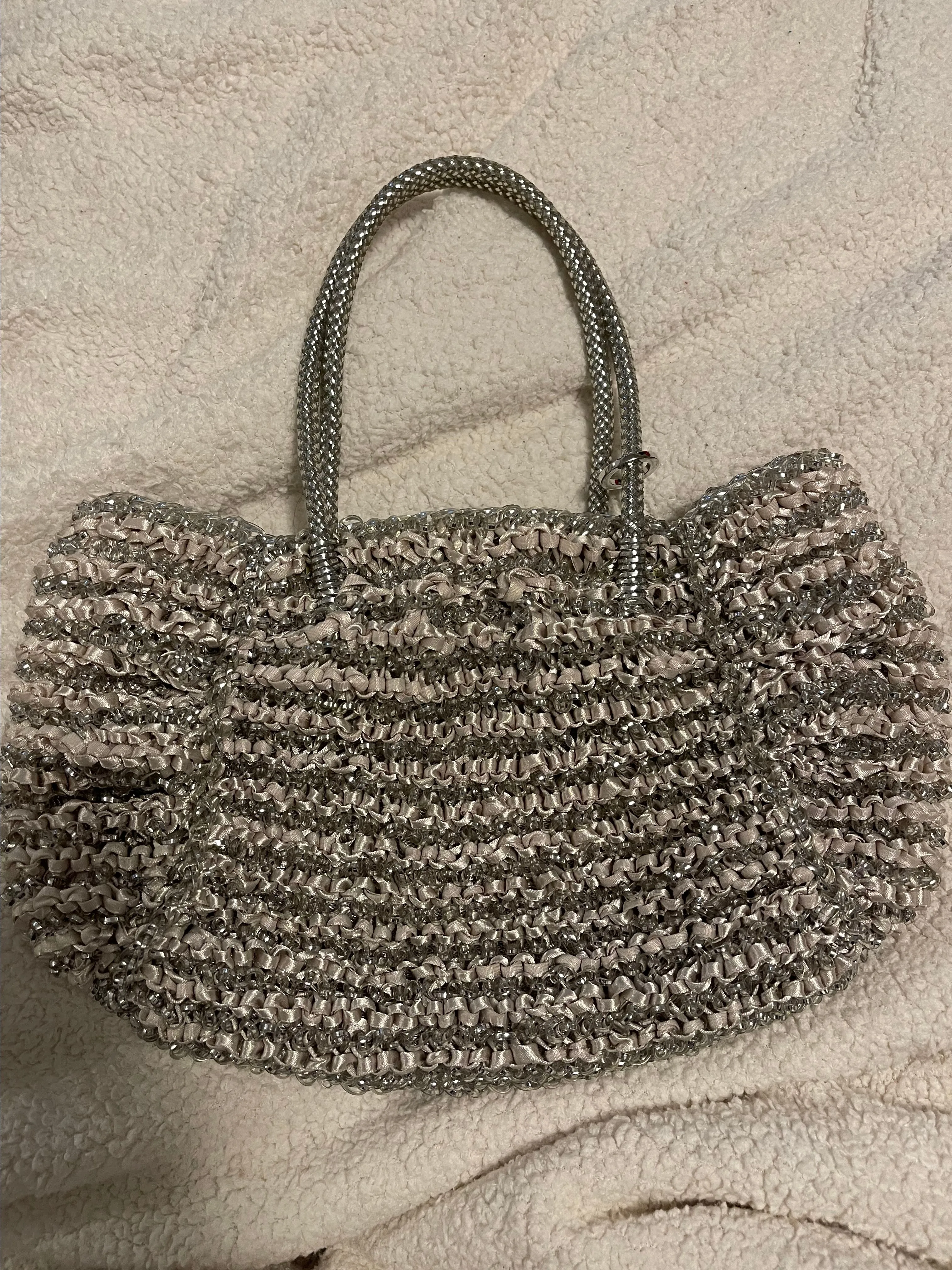 Product image for Antiprima silver wire and fabric bag