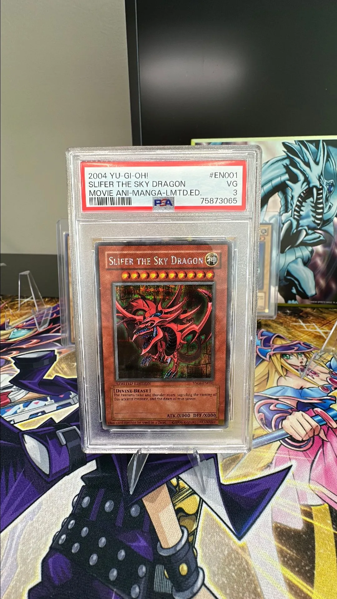 Product image for 2004 Yu-Gi-Oh! The Movie Ani-Manga Slifer The Sky Dragon Movie Ani-Manga-Lmtd.Ed. PSA VG 3