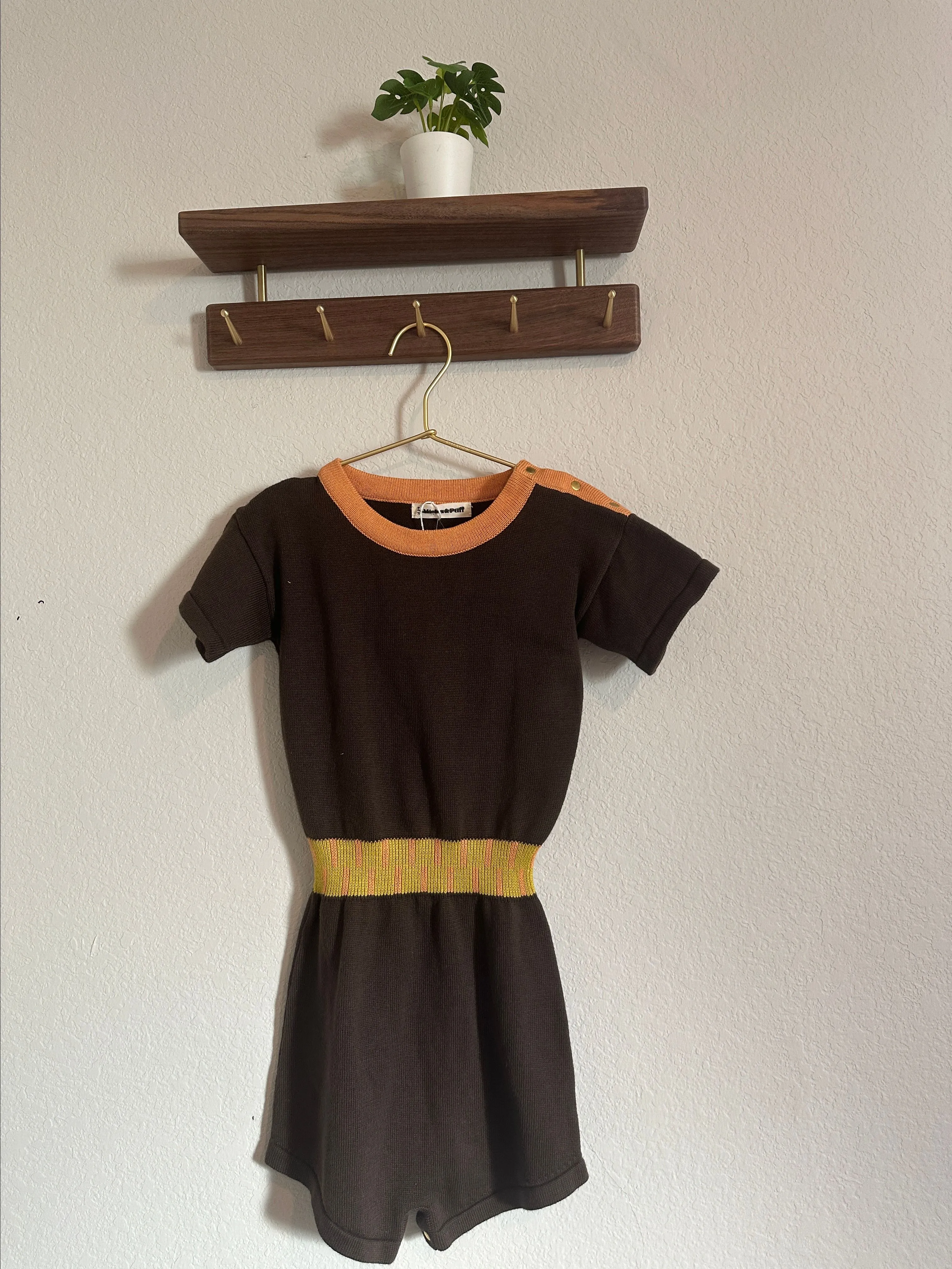 Product image for 4-5 years // Misha and Keyboard playsuit Brown NWOT