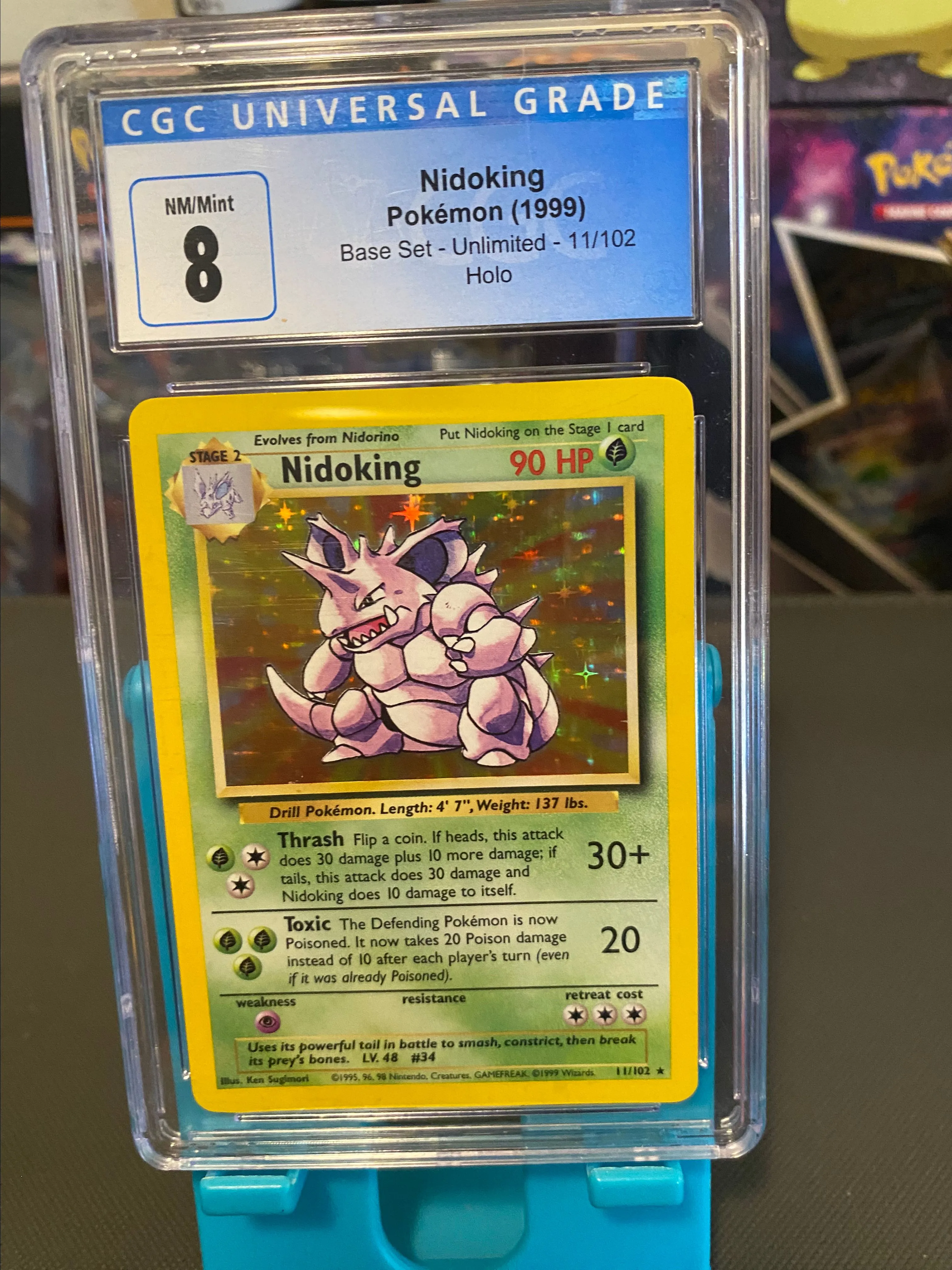 Product image for Nidoking base set unlimited CGC8