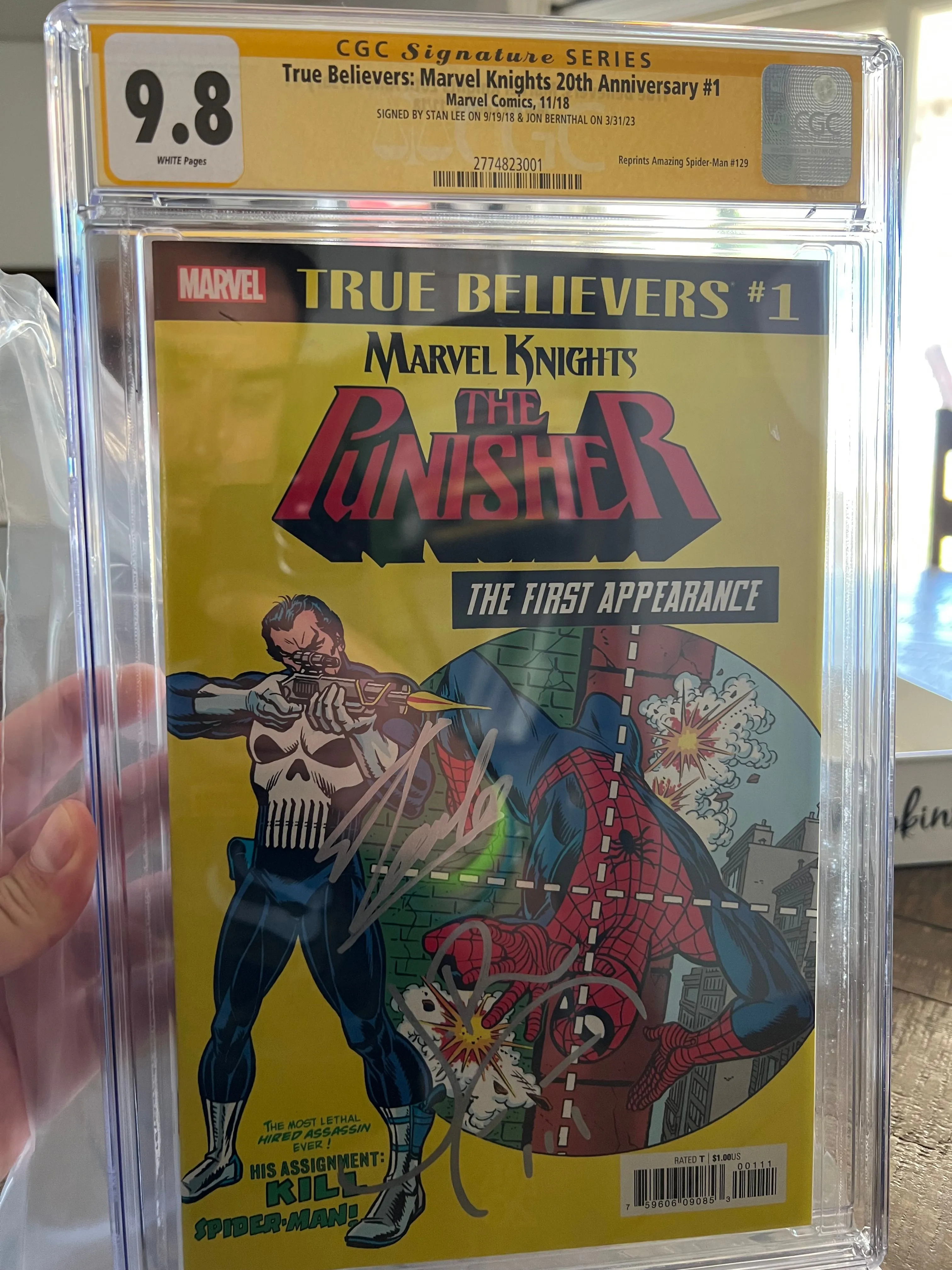 Product image for TRUE BELIEVERS MARVEL KNIGHTS 20TH ANNIVERSARY #1THE PUNISHER SIGNED BY STAN LEE & JON BRENTHAL