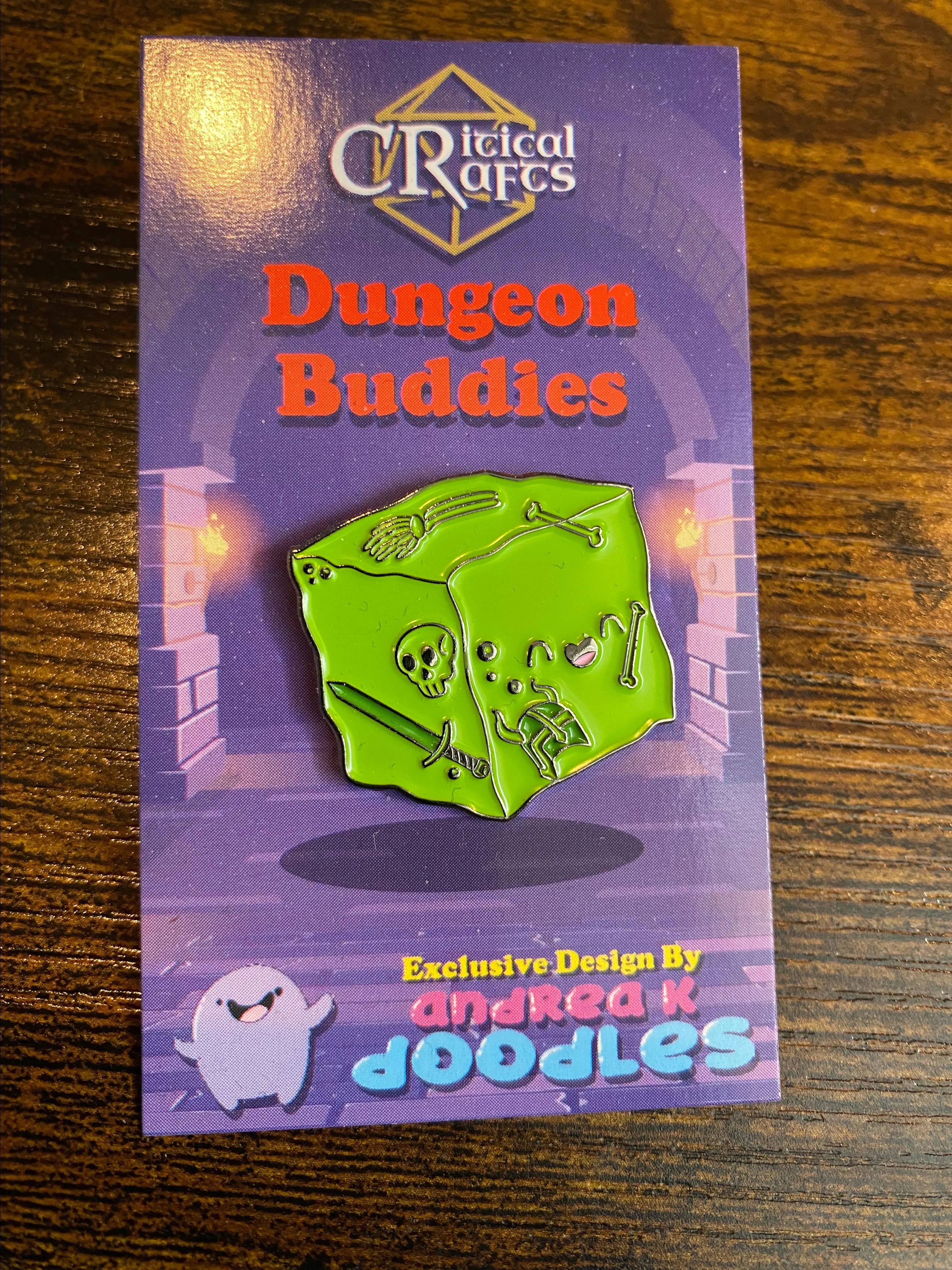 Product image for gelatinous cube pin