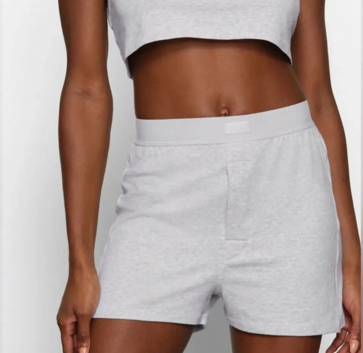 Product image for BIN: NWT $34 SKIMS Boyfriend Loose Boxer Grey