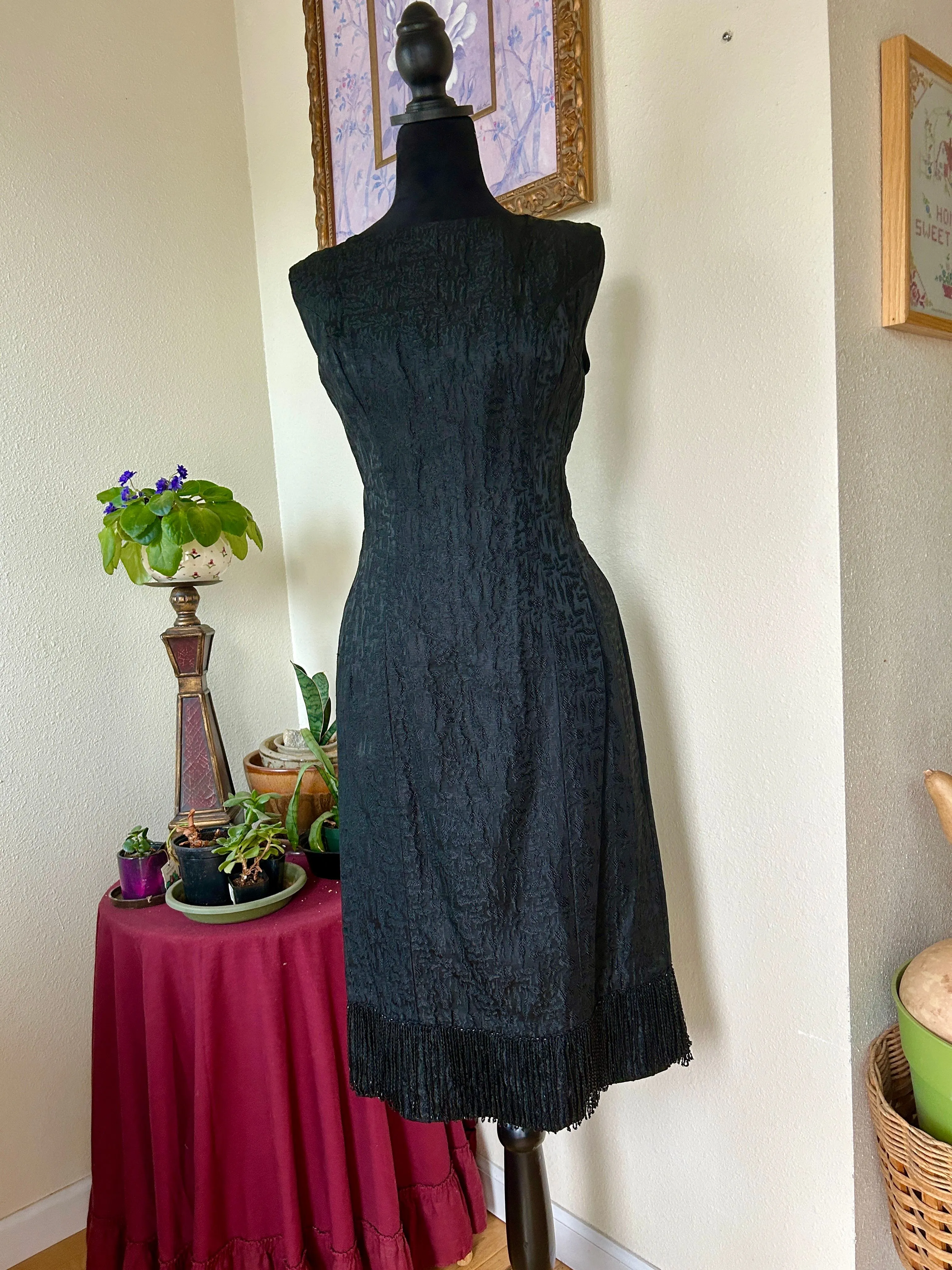 Product image for 60. 1960s beaded fringe dancing dress!