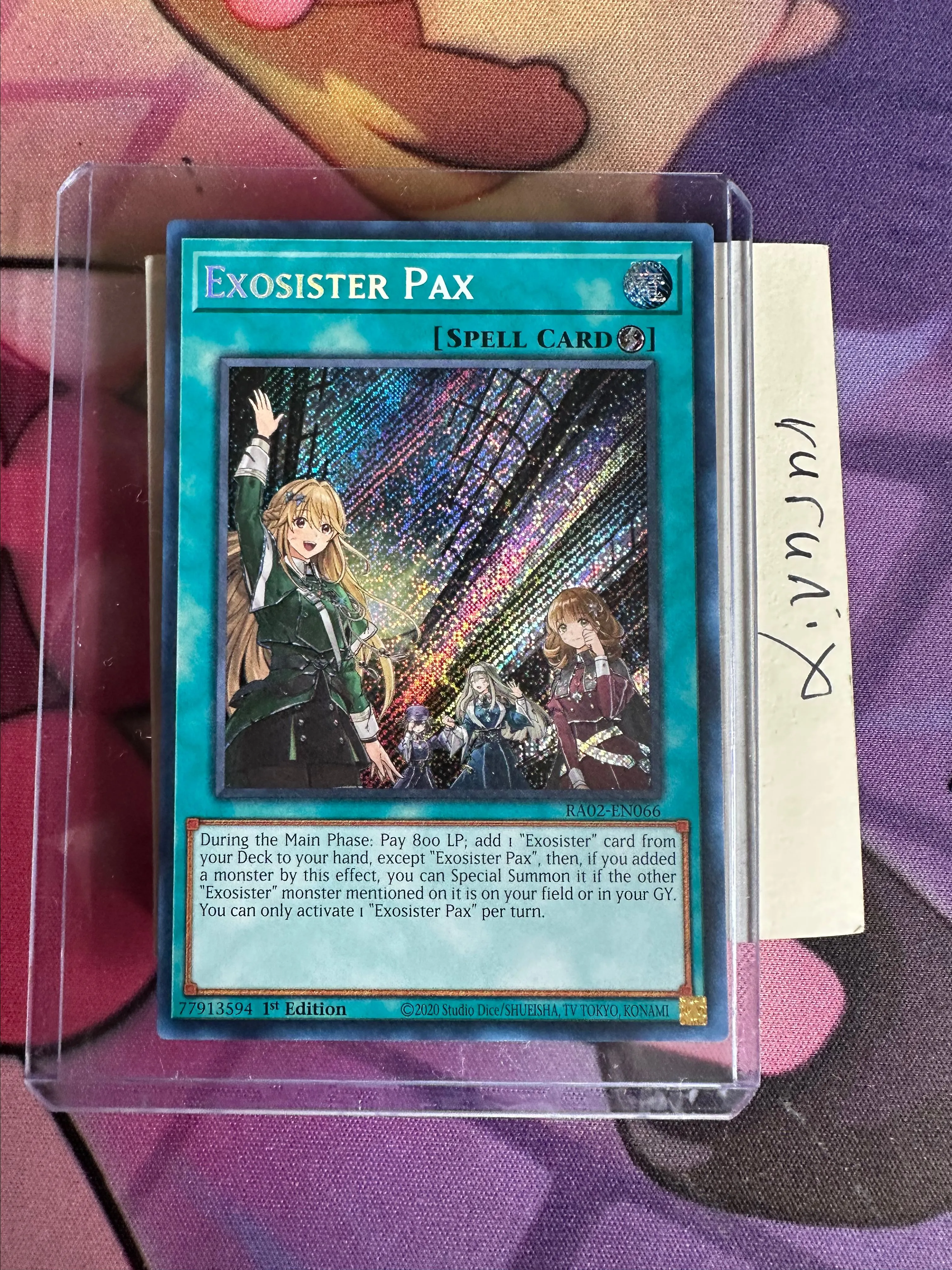 YuGiOh Trading Card Game 25th Anniversary Rarity Collection II Secret Rare Exosister Pax RA02-EN066