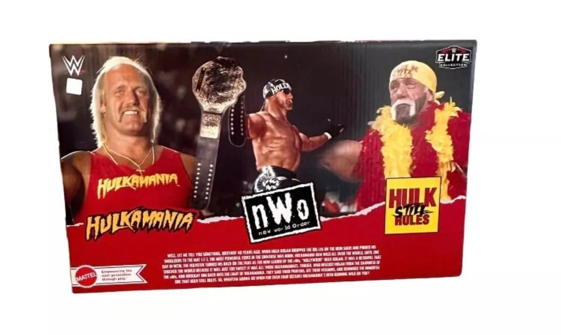Product image for Hulk Hogan WWE Elite Figure 40 Anniversary Exclusive Mattel 3-Pack NWO WCW WWF