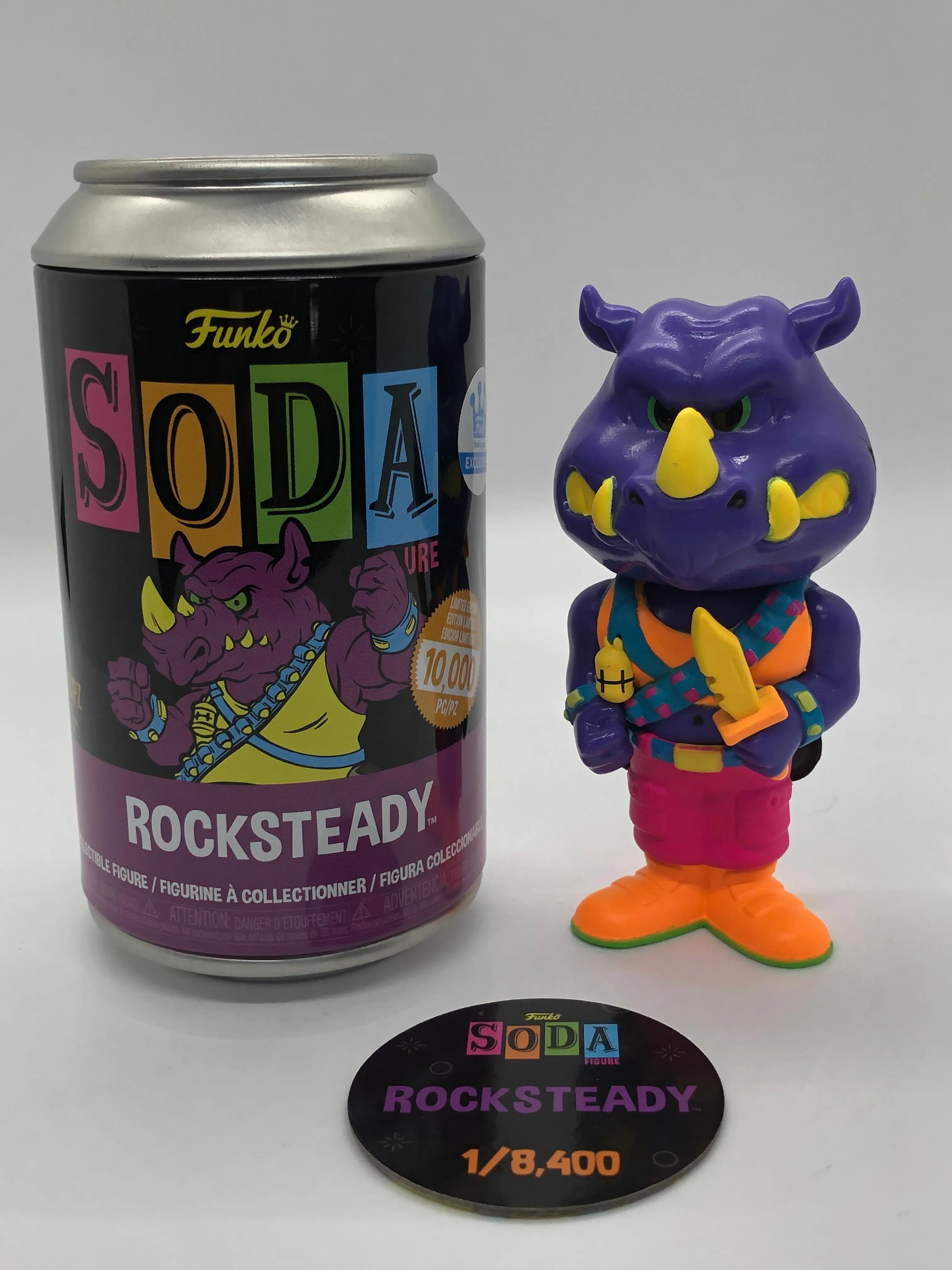Product image for Funko Soda Pop! Teenage Mutant Ninja Turtles ”Rocksteady” Blacklight