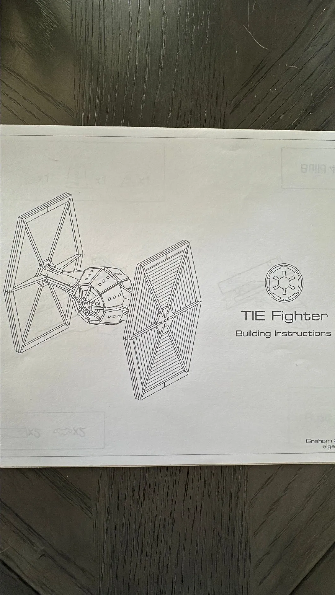 Product image for Star Wars DIY Tie Fighter model *UNBUILT*