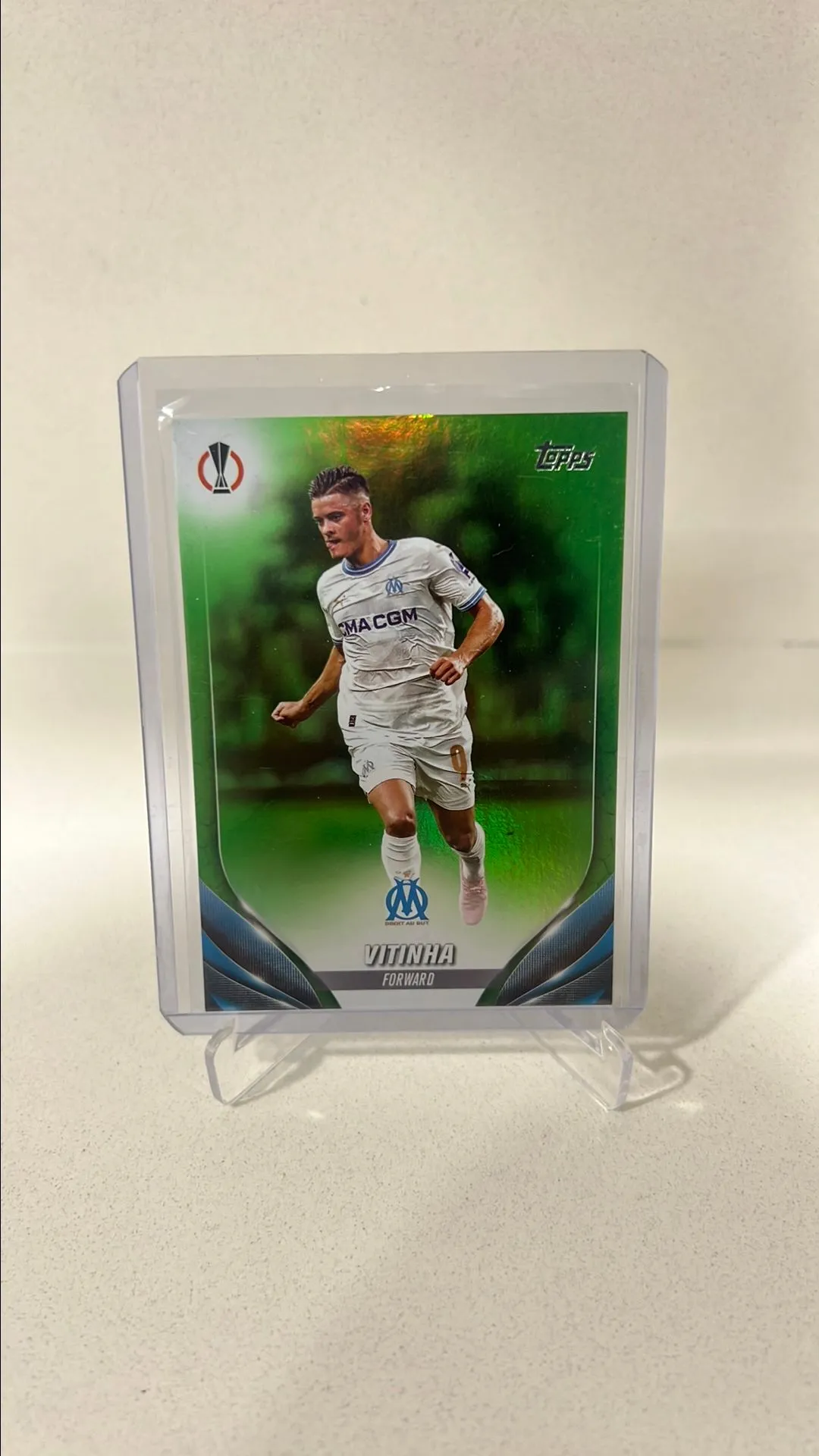 Product image for Vitinha Olympique De Marseille /199 #135 UEFA Club Competitions Neon Green 2023-2024