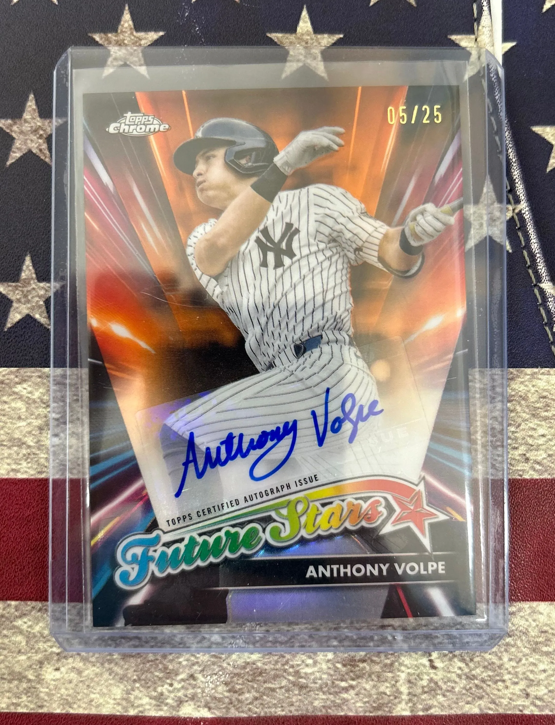 Product image for Anthony Volpe Topps Chrome Auto /25
