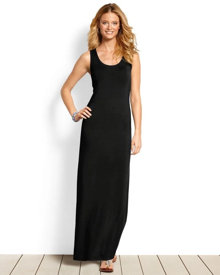 Product image for Tommy Bahama Tambour Navy Maxi Dress size large