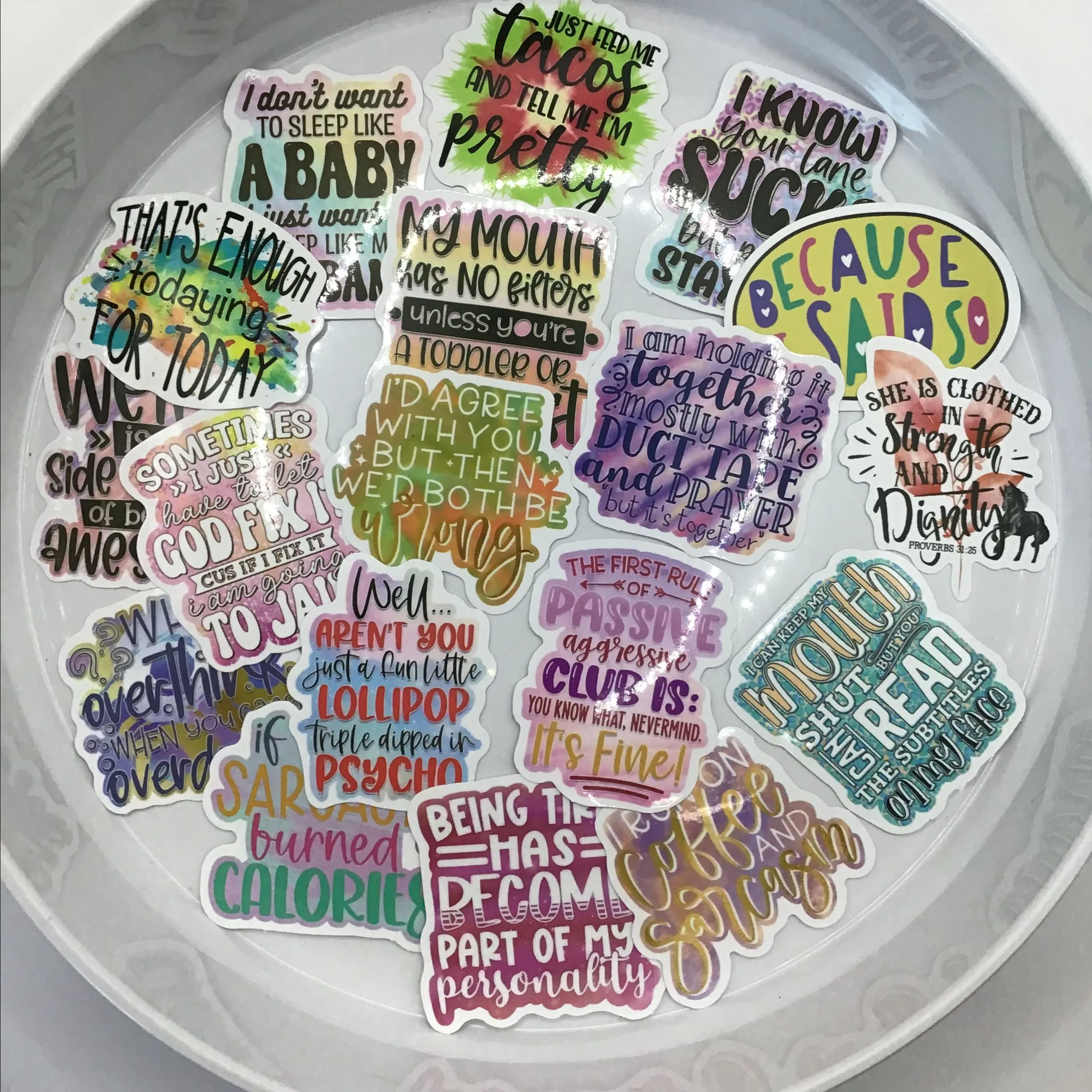 7) STICKERS~SARCASTIC Woman QUOTES SAYINGS ~Adult 