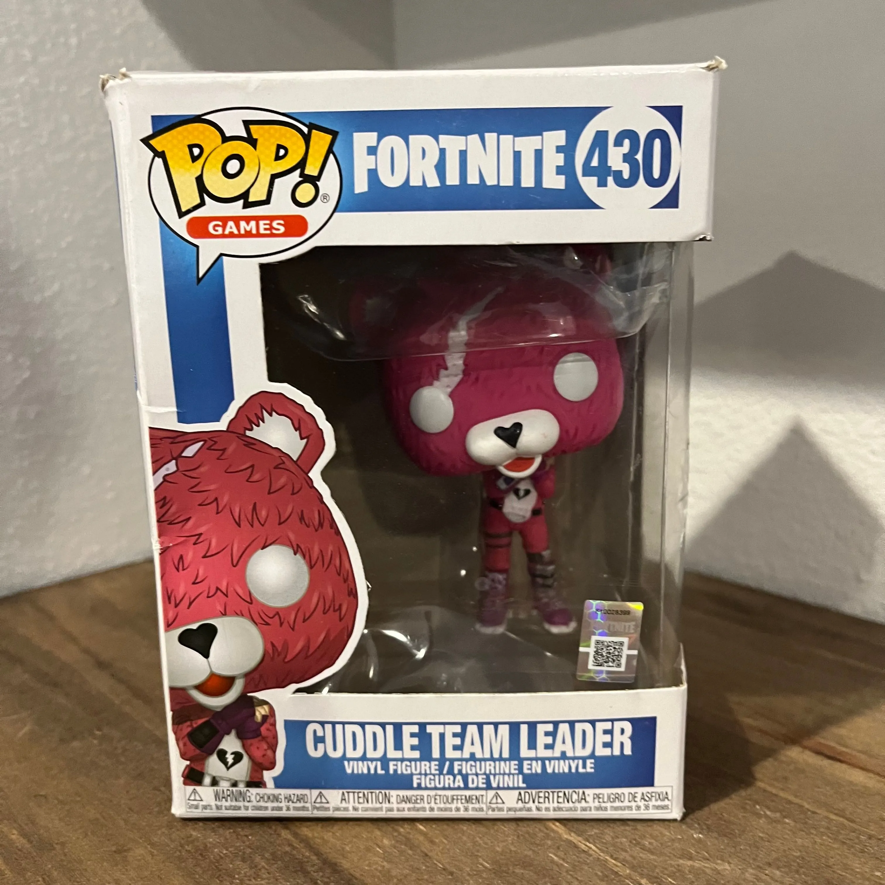 Product image for Funko Pop Cuddle Team Leader #430 Fortnite Vinyl Figure Pop Games Pink