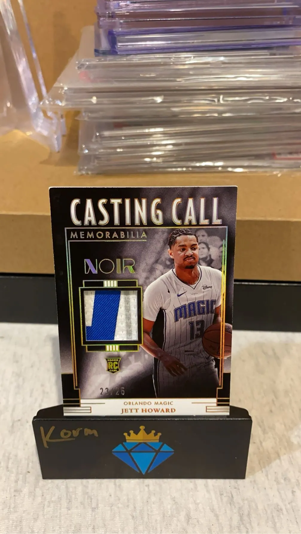 Product image for Jett Howard Rookie 2023-24 Panini Noir Casting Call Memorabilia Patch /25 Magic