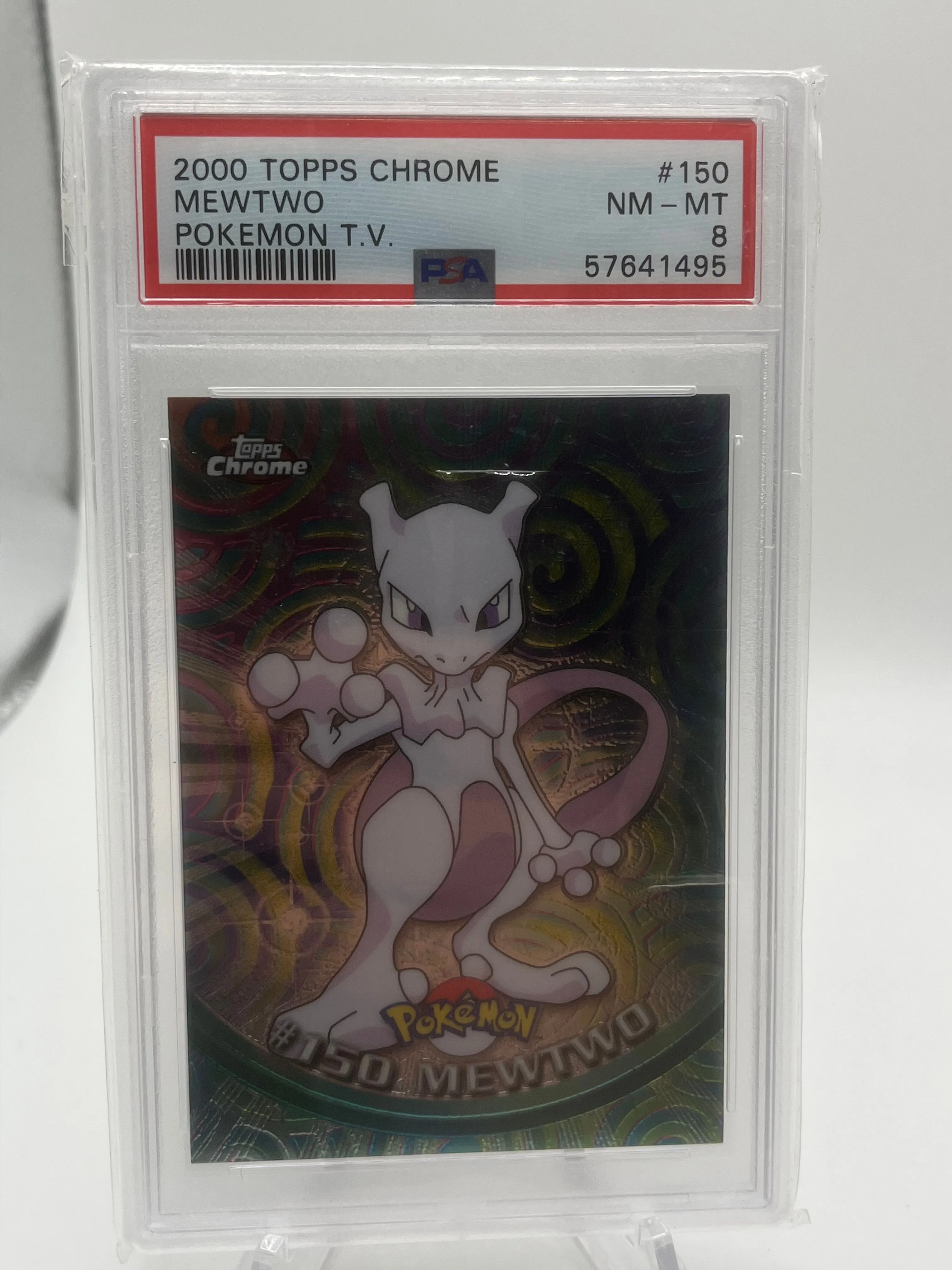 Product image for PSA 8 Topps Chrome Mewtwo