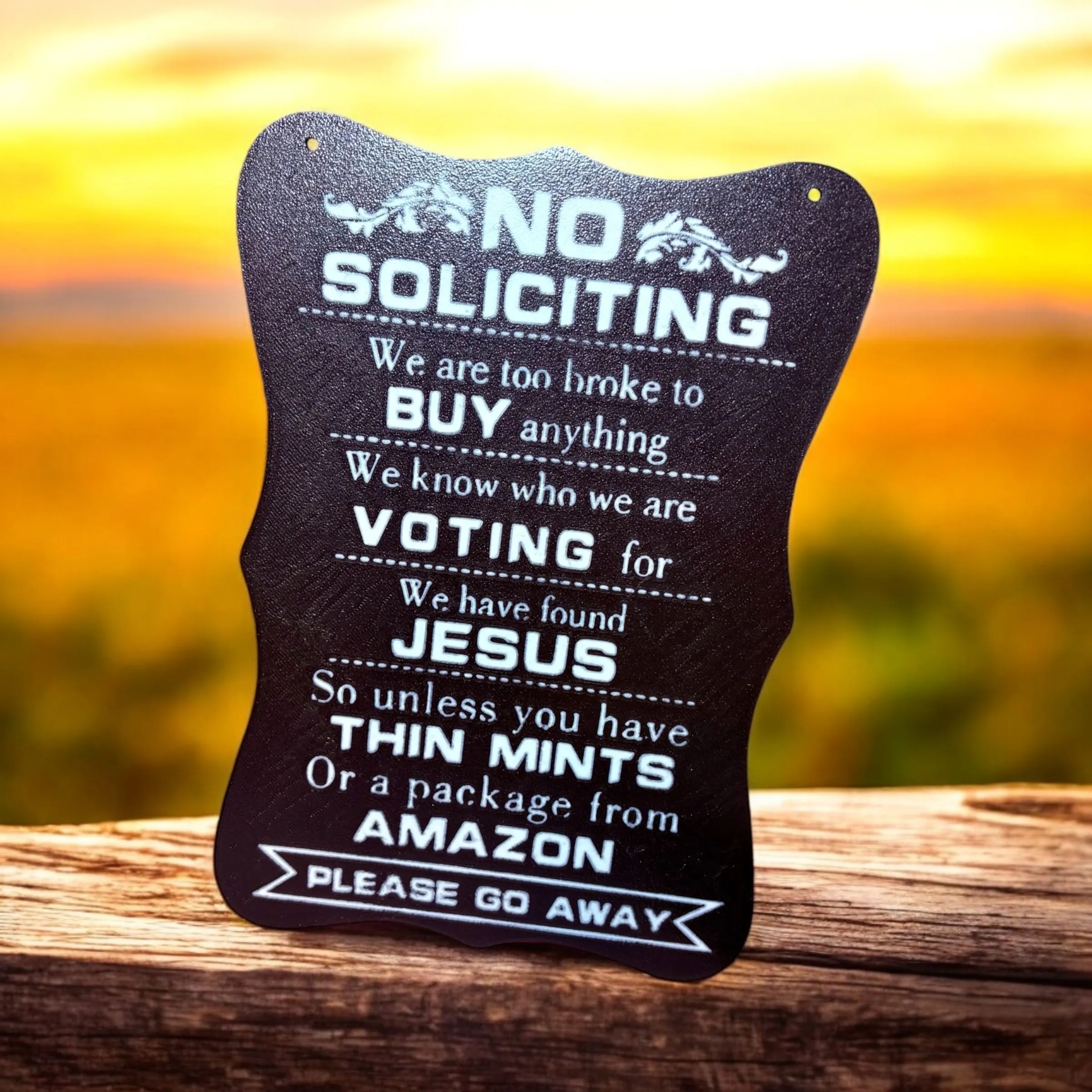 Product image for No soliciting sign 3D Printed