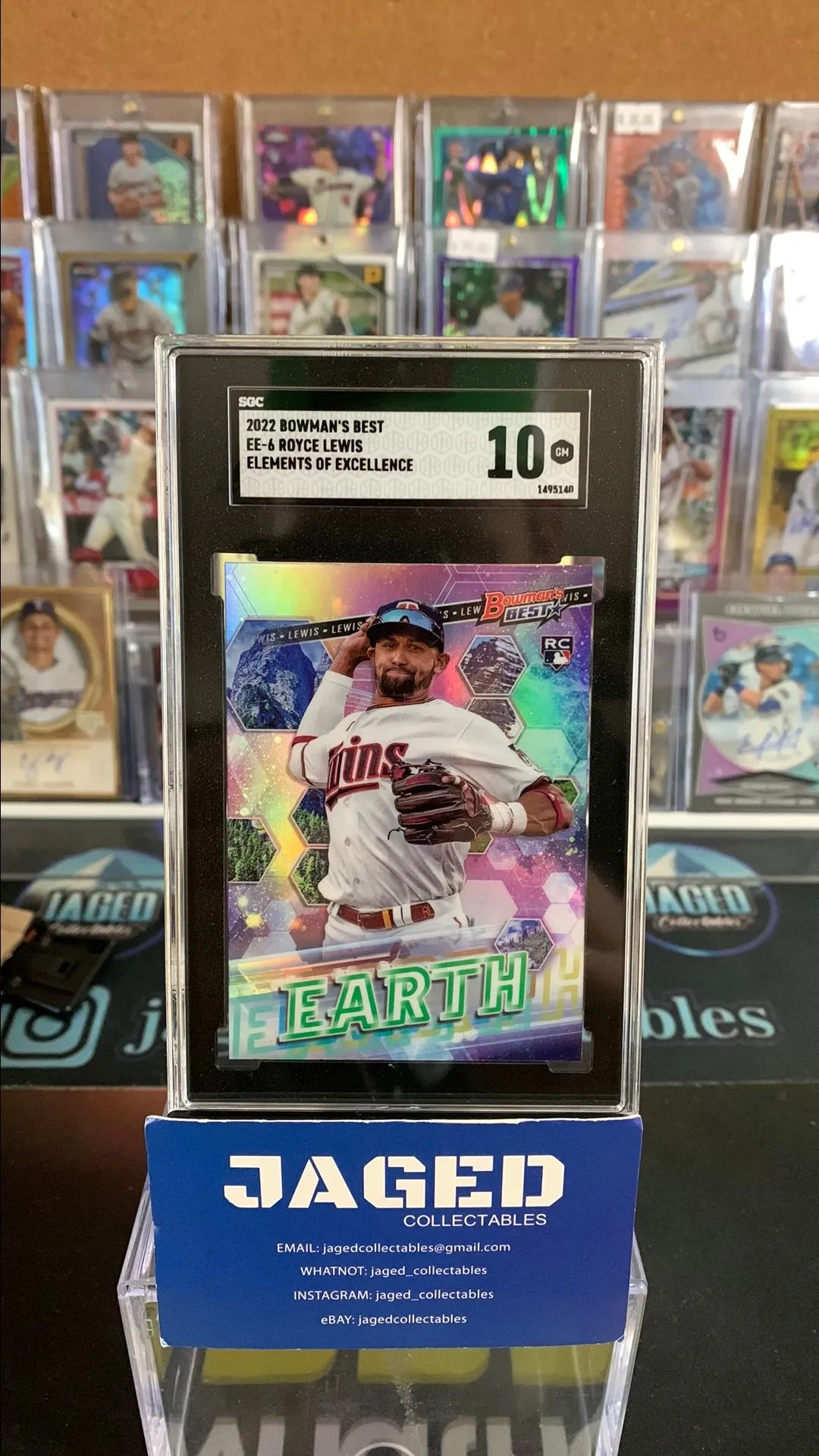 Product image for 2022 Bowman'S Best Royce Lewis SGC Elements Of Excel. 10