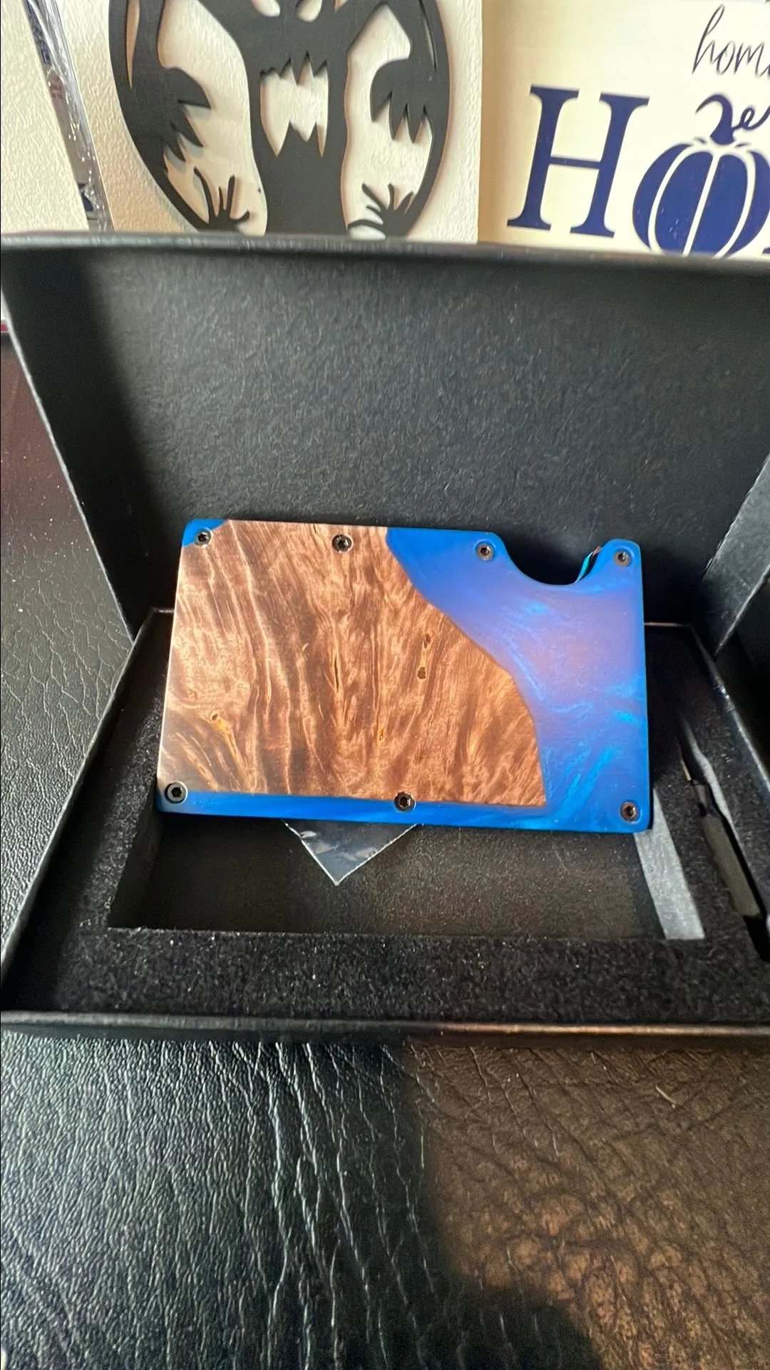 Product image for Wood & Resin personalized wallet