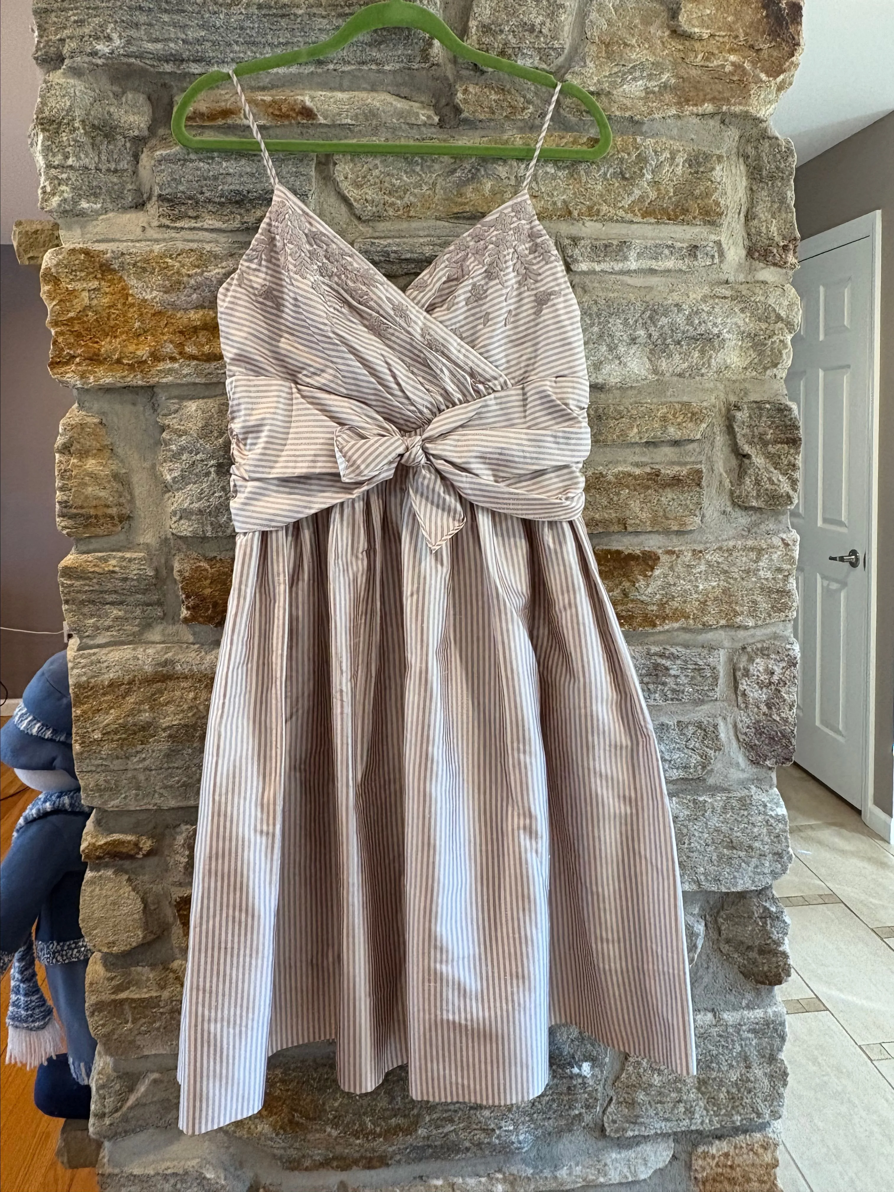 anne klein bridesmaid dress Anne Klein Paneled Bodice Jewel Neck Midi Dress main image 0