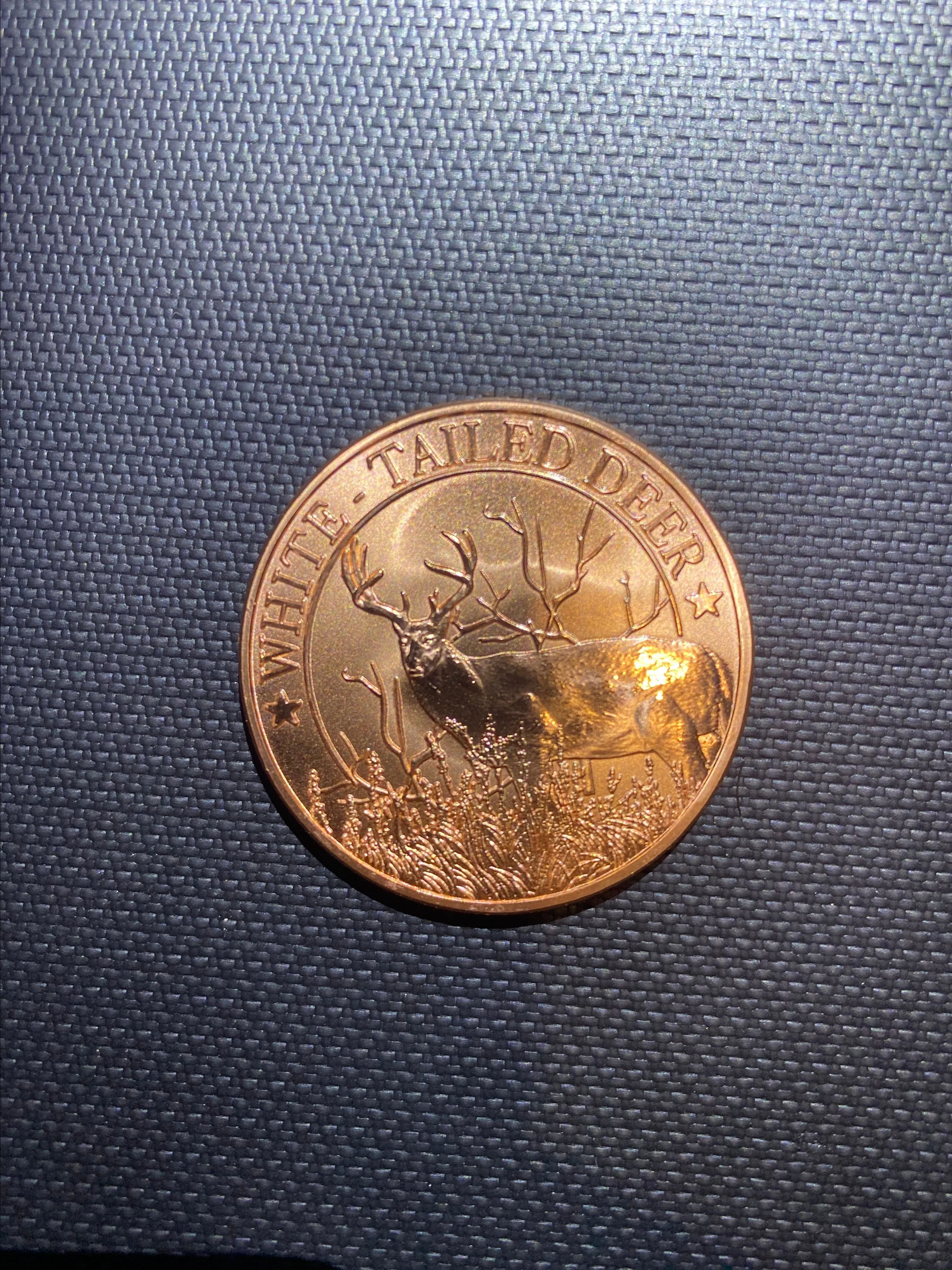Product image for White-Tailed Deer 1oz Copper Round