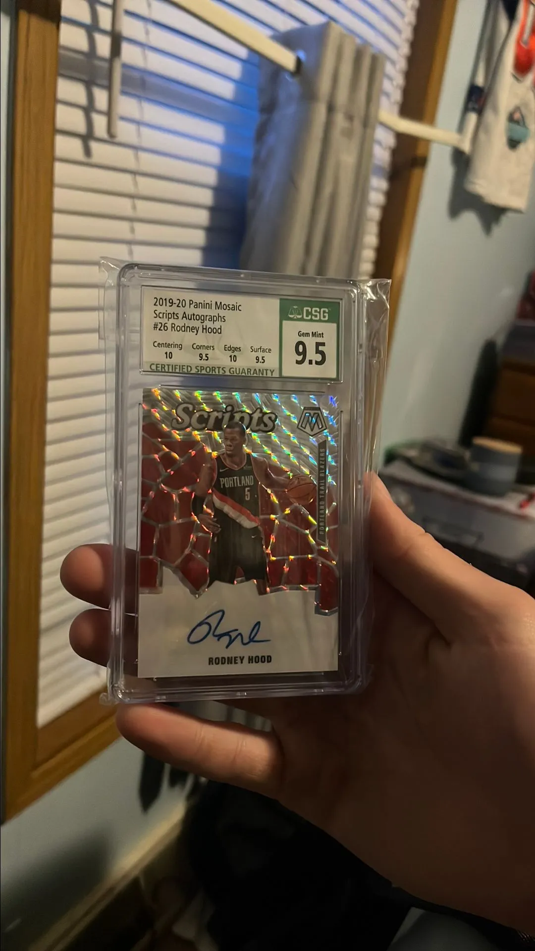 Product image for Rodney Hood Graded 9.5 Auto!